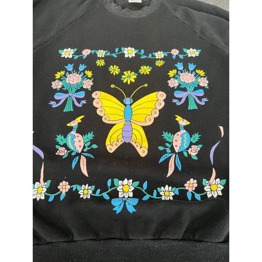 Jerzees JERZEES butterfly peacock sweatshirt Made in USA Size M / US 6-8 / IT 42-44 - 2 Thumbnail