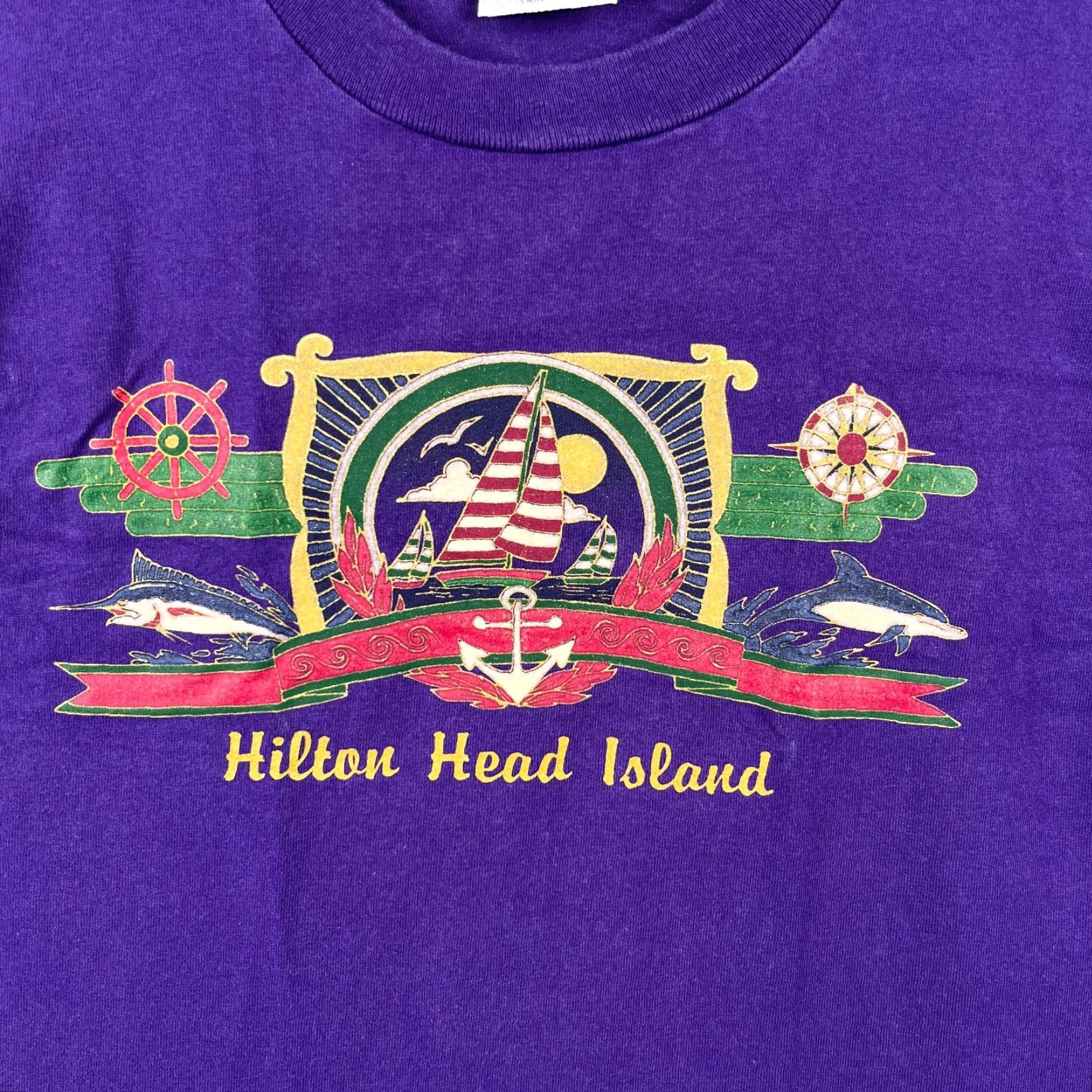 Lee VINTAGE Lee Hilton Head Island Shirt Womens Small Purple USA Destination Shirt Size S / US 4 / IT 40 - 3 Thumbnail