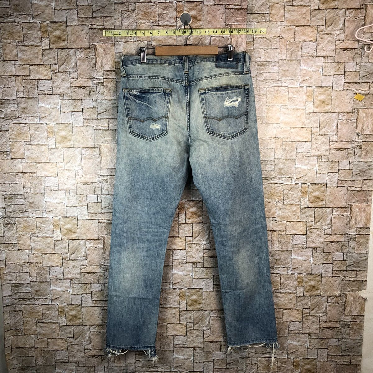 Japanese Brand Eagle American Outfitters Distressed Denim Pants #A1042 Size US 32 / EU 48 - 14 Thumbnail