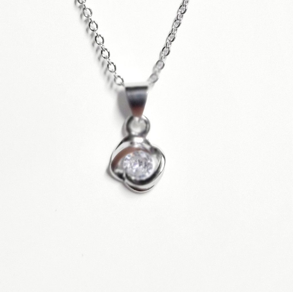 Other 1 Carat Round Bezel Moissanite 925 Sterling Silver Necklace Size ONE SIZE - 3 Thumbnail