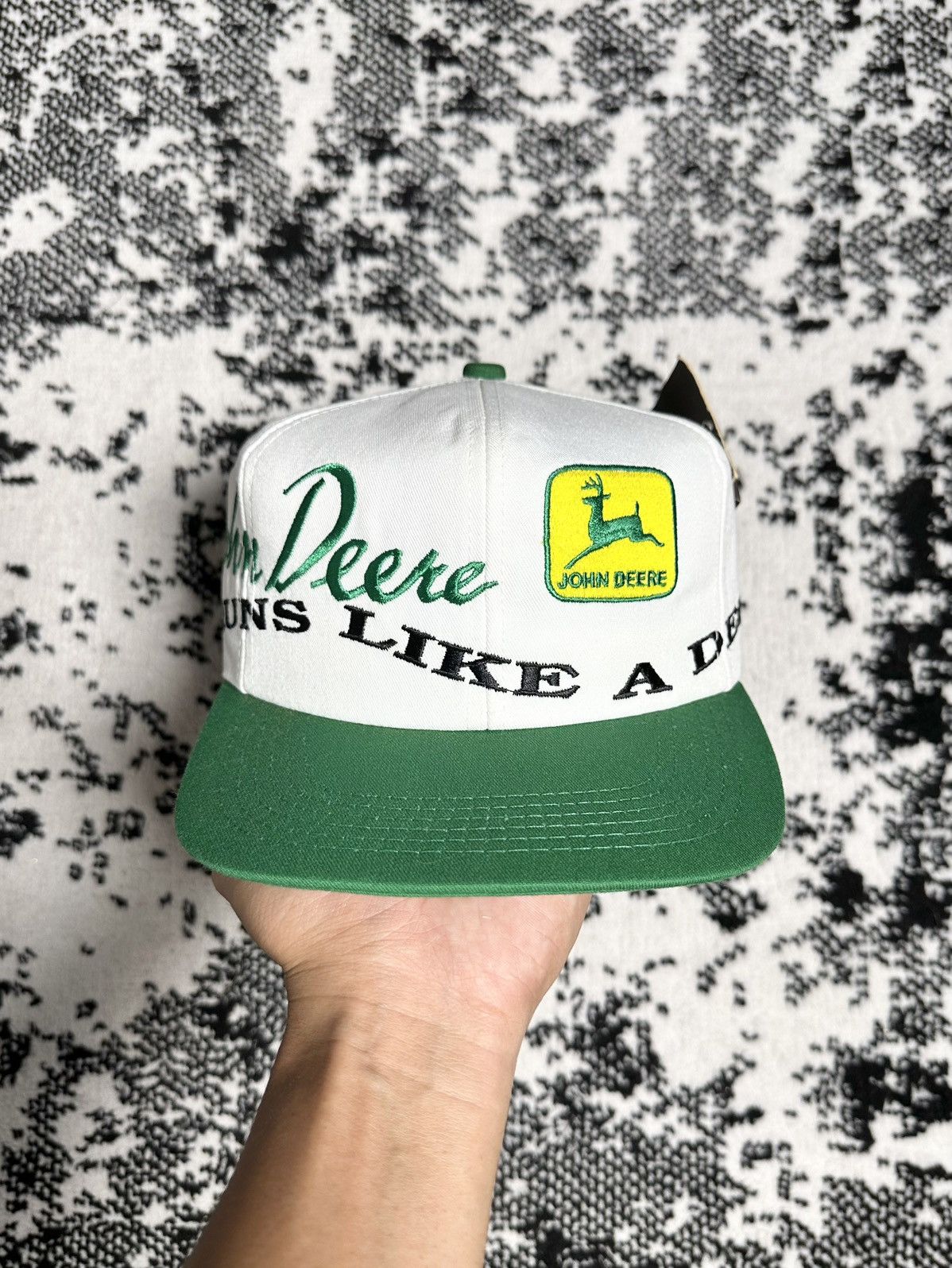 John Deere Vintage 80s John Deere Embroidery K-Products Hat Size ONE SIZE - 1 Thumbnail