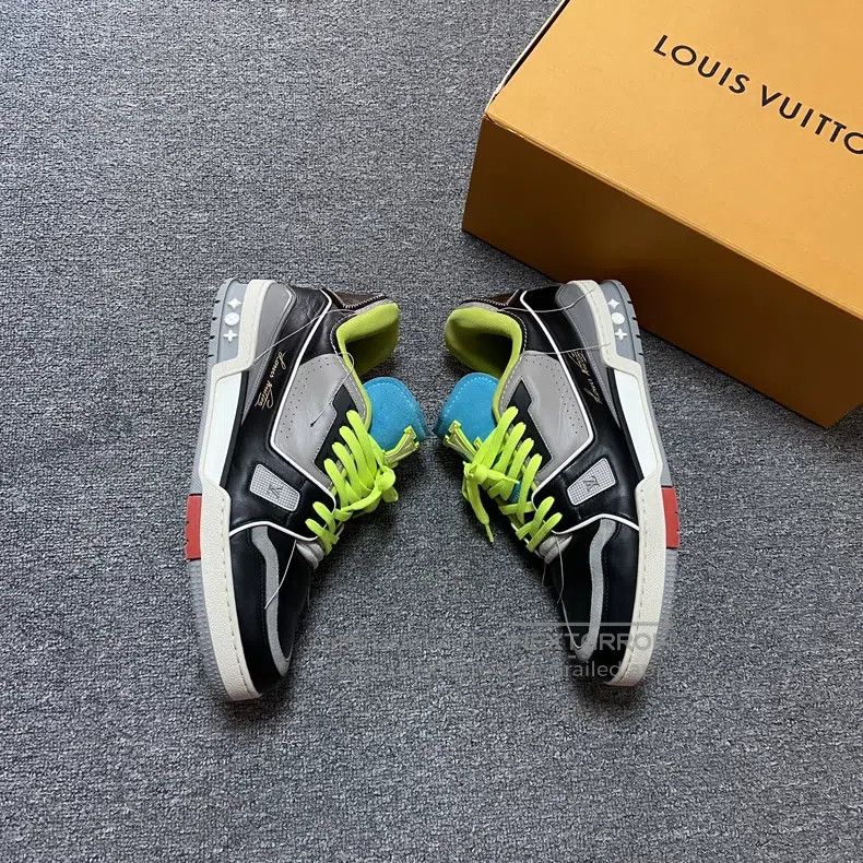 Louis Vuitton Louis Vuitton Trainer Show Black CementTrainer show black Size US 10 / EU 43 - 3 Thumbnail