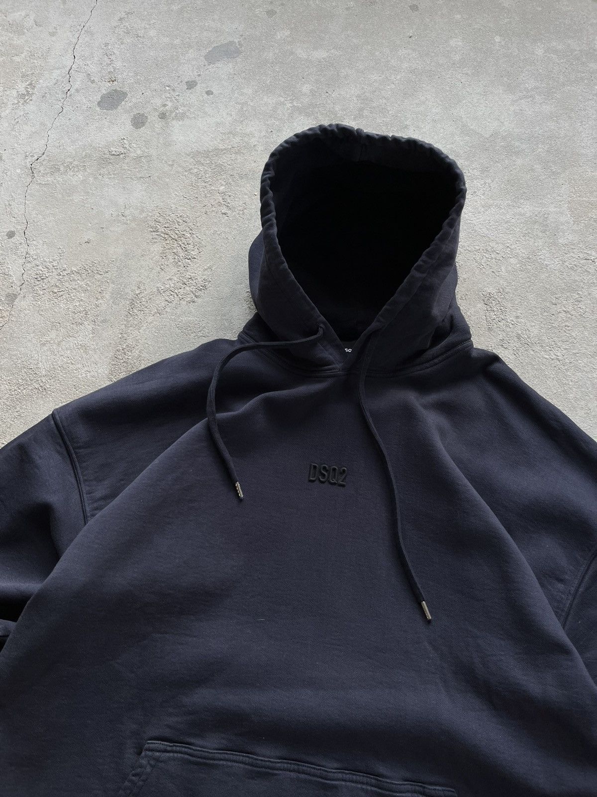 Dsquared2 Desquared Minimalistic Small Logo Navy Washed Hoodie Size US L / EU 52-54 / 3 - 2 Thumbnail