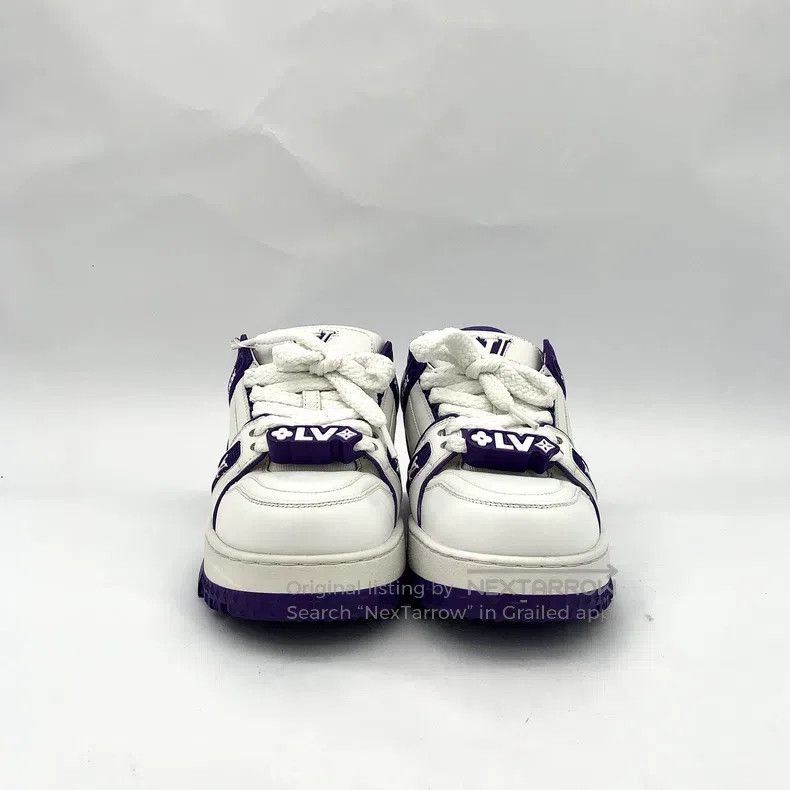 Louis Vuitton Louis Vuitton Trainer Maxi Small Fat Ding White Logo Lace- Size US 7.5 / IT 37.5 - 3 Thumbnail