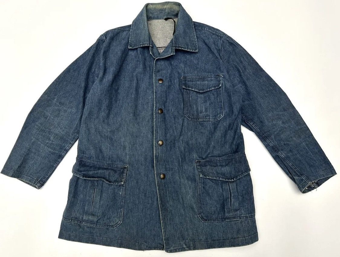 Nigel Cabourn × Vintage 60’s Lybro of Liverpool Coverall Denim Jacket Pre-Cabourn Size US L / EU 52-54 / 3 - 1 Thumbnail