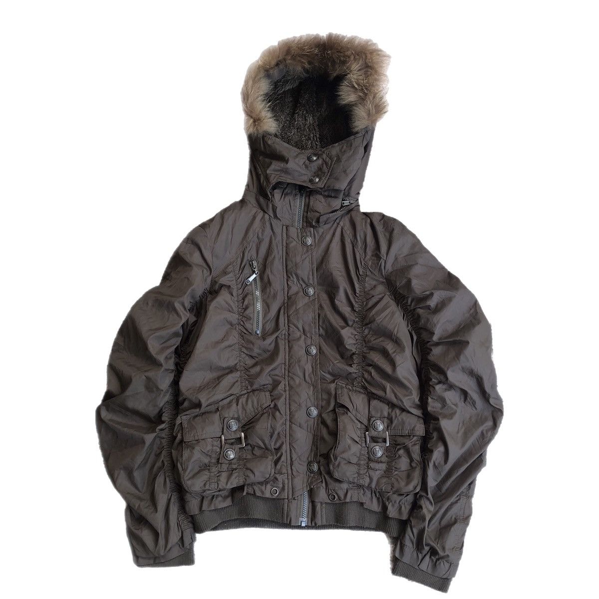 If Six Was Nine Corn Flake Wrinkle Puffer Fur Jacket Size US M / EU 48-50 / 2 - 1 Thumbnail