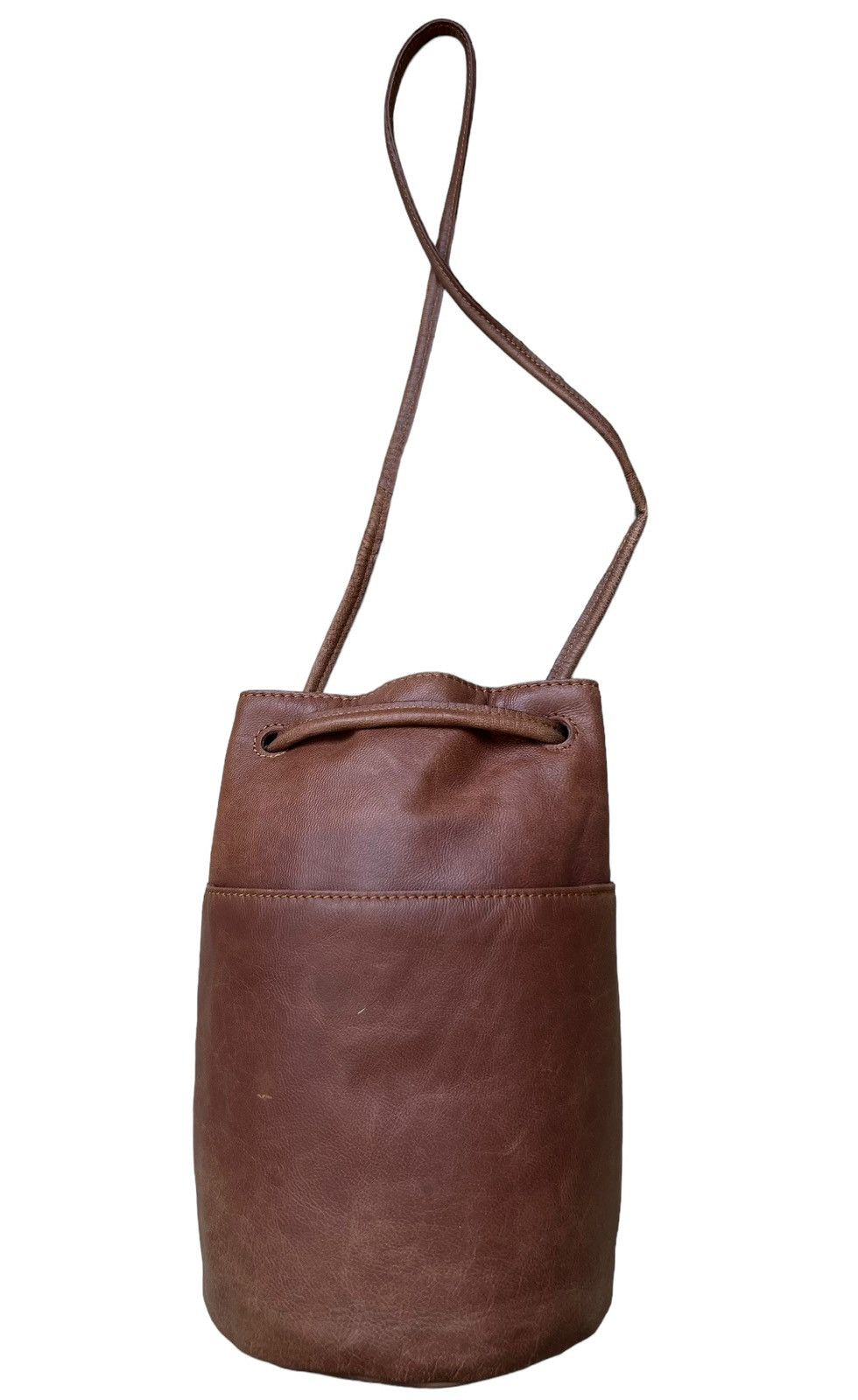 If Six Was Nine × Le Grande Bleu (L.G.B.) GOA Japan Patina Goat Goatskin Leather Bucket Bag Size ONE SIZE - 9 Thumbnail