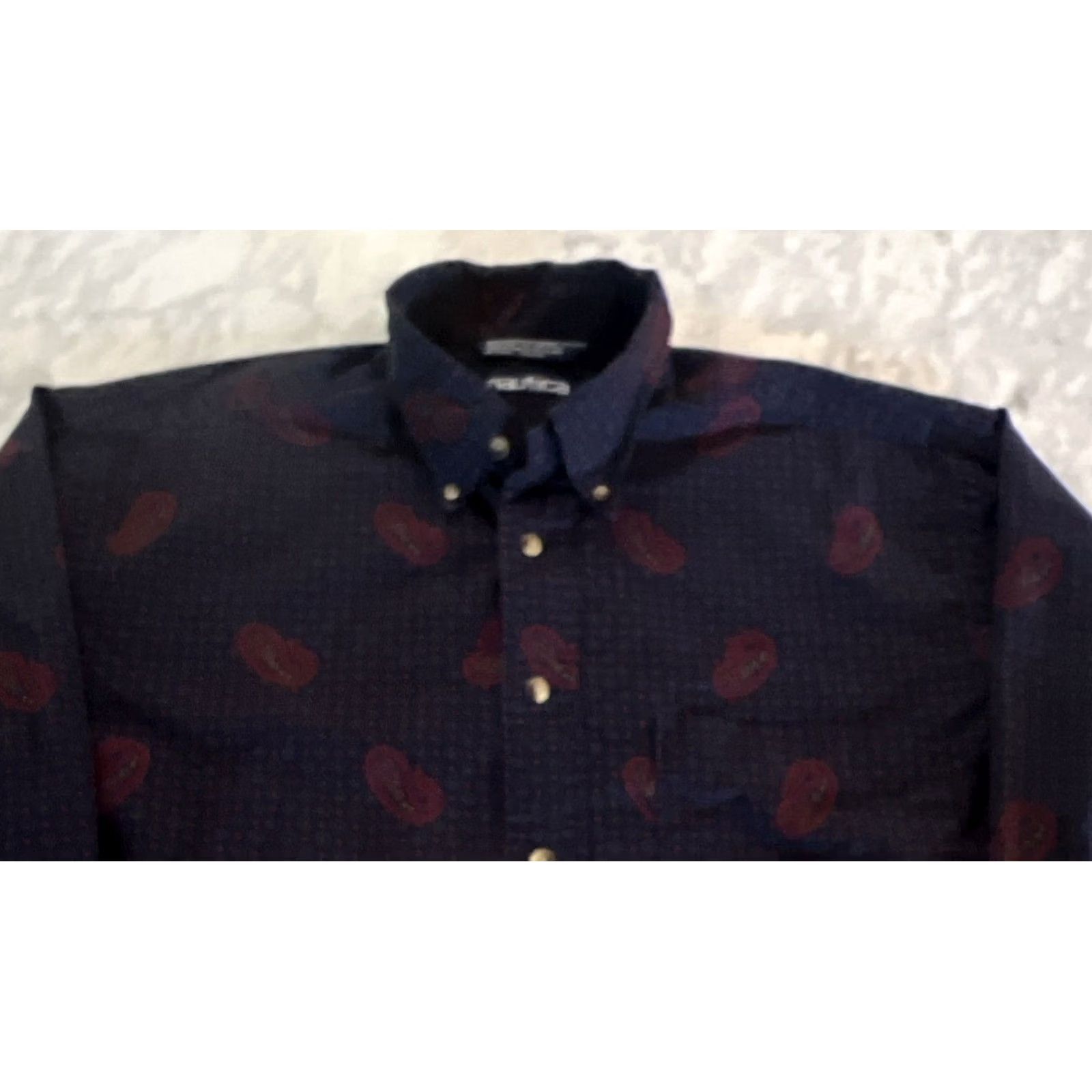 Nautica Nautica Button-Up Shirt Men’s Large Long Sleeve Cotton Paisley Multicolor Button-Down Collared (Preppy) Regular Size US L / EU 52-54 / 3 - 2 Thumbnail
