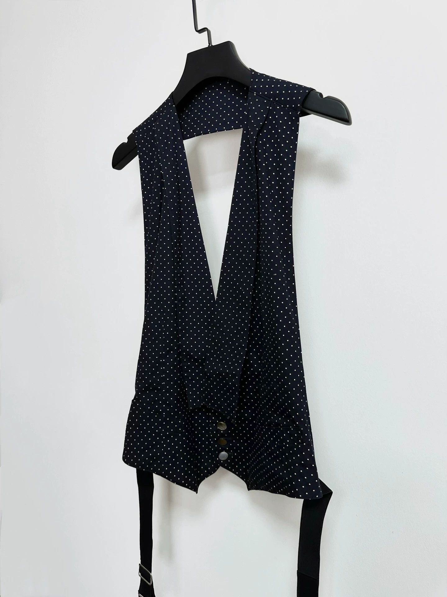 Comme des Garcons CDG 1989SS Discharge Polka Dot Blue Vest Size US M / EU 48-50 / 2 - 2 Thumbnail