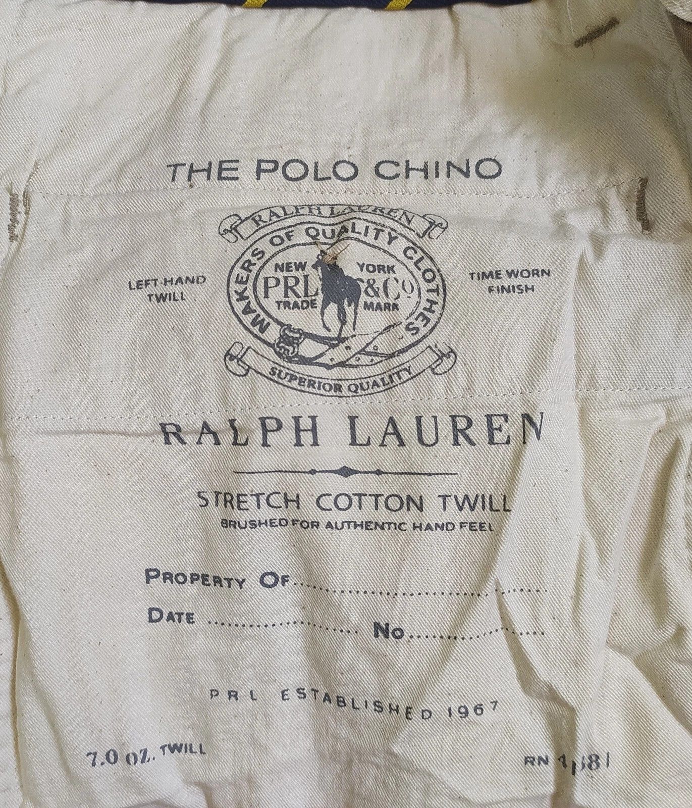 Polo Ralph Lauren Polo Ralph Lauren Stretch Straight Fit Chino Pant FTP 0083 Size US 33 - 7 Thumbnail