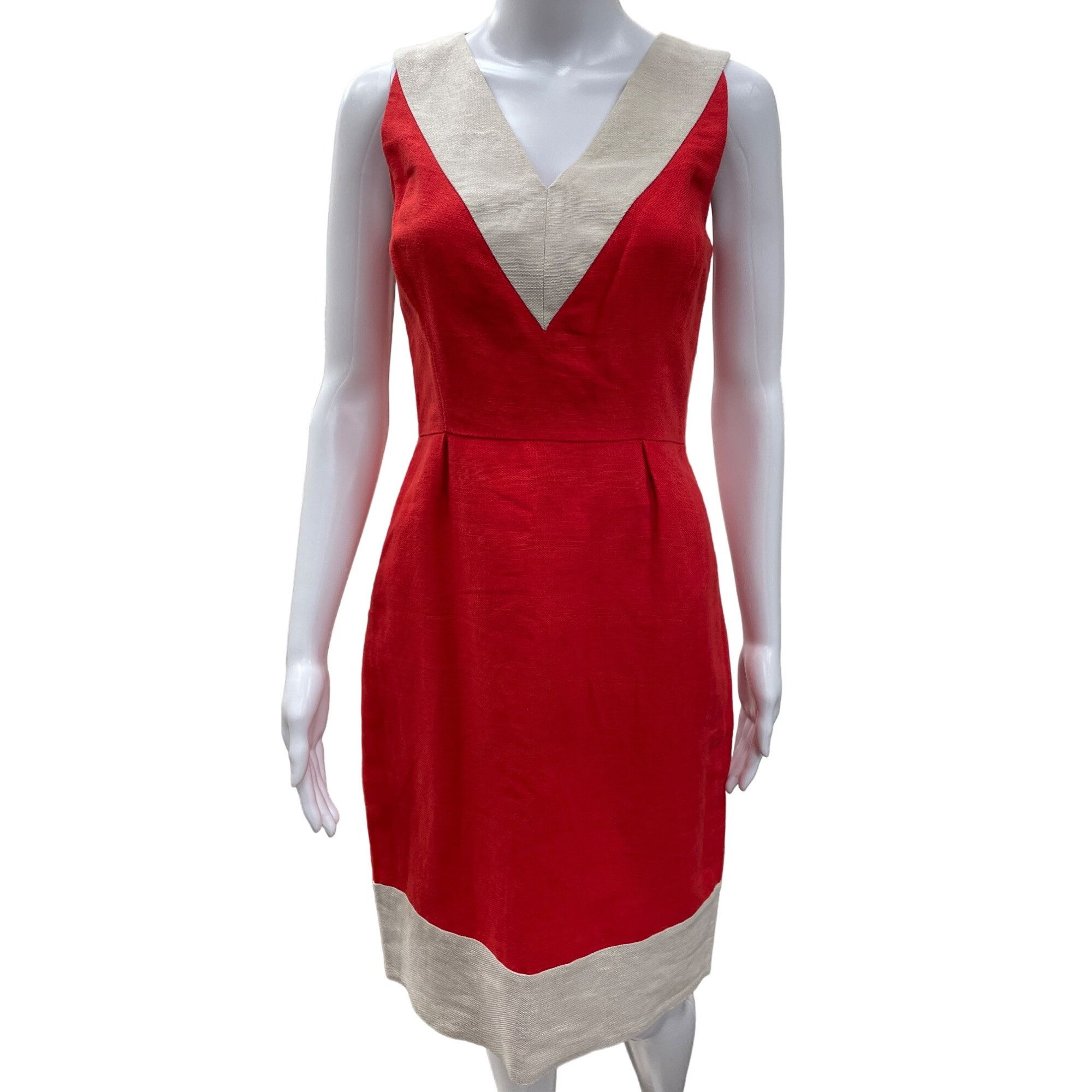 Kate Spade Kate Spade Red Dress with Cream Trip at top and bottom Size |  Grailed