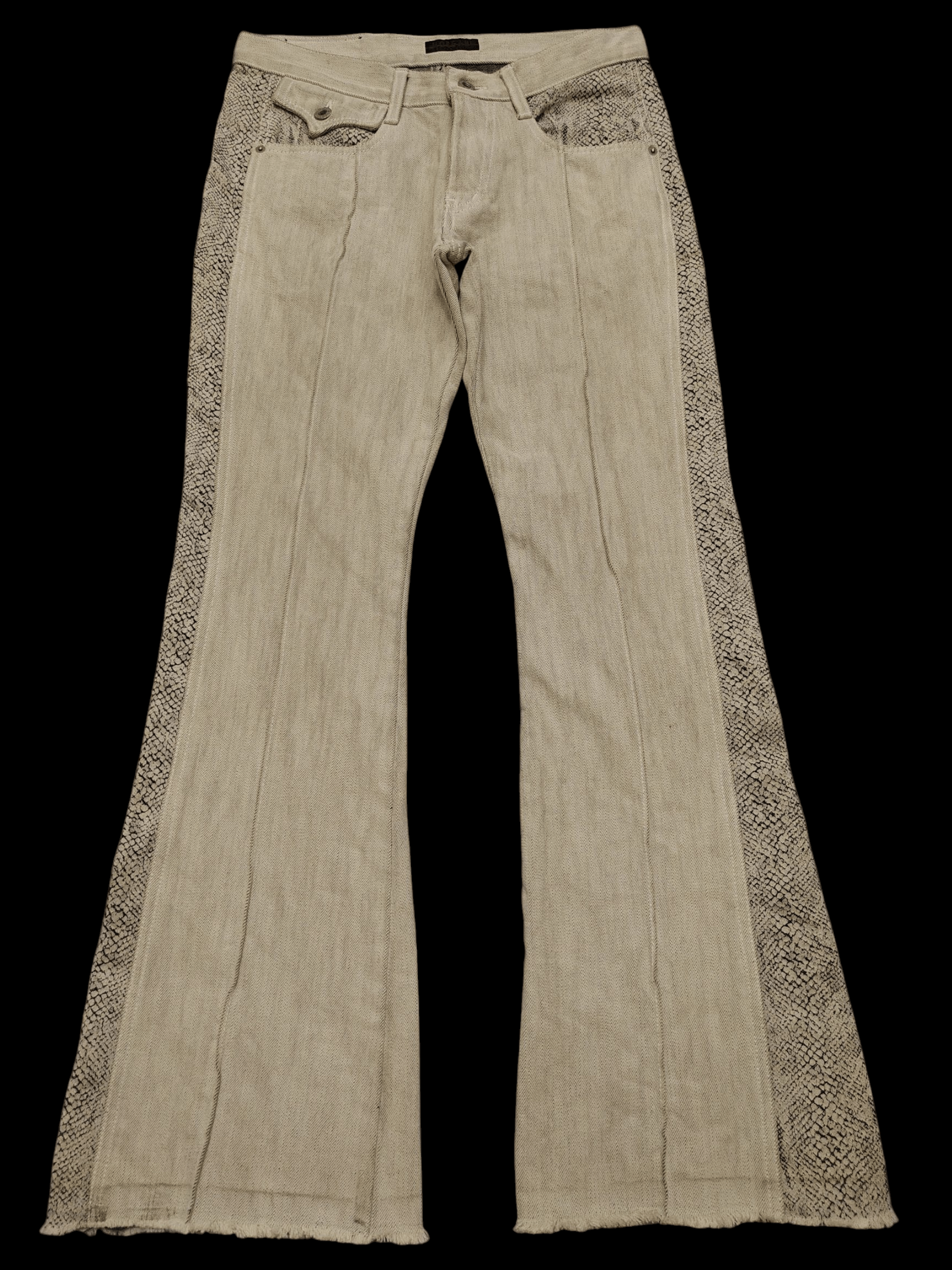 If Six Was Nine Japanese Morgan Homme Python Flared Jeans Bootcut Size US 30 / EU 46 - 2 Thumbnail