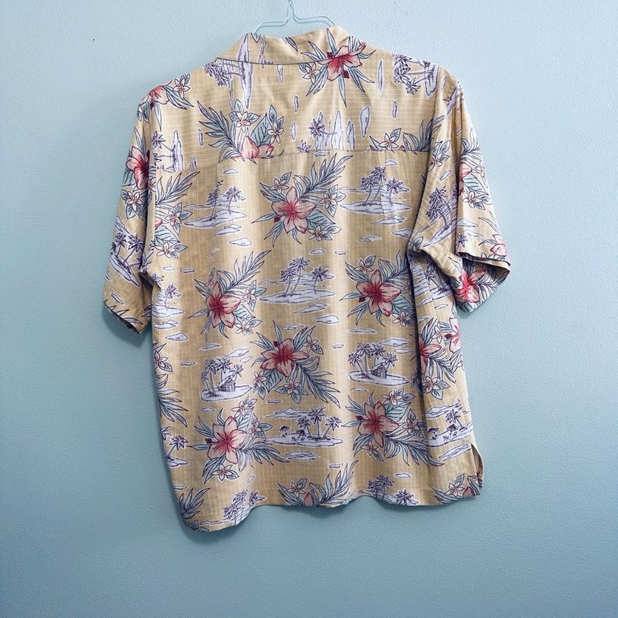 Vintage Vintage Joe Marlin yellow Hawaiian shirt Size US L / EU 52-54 / 3 - 3 Thumbnail