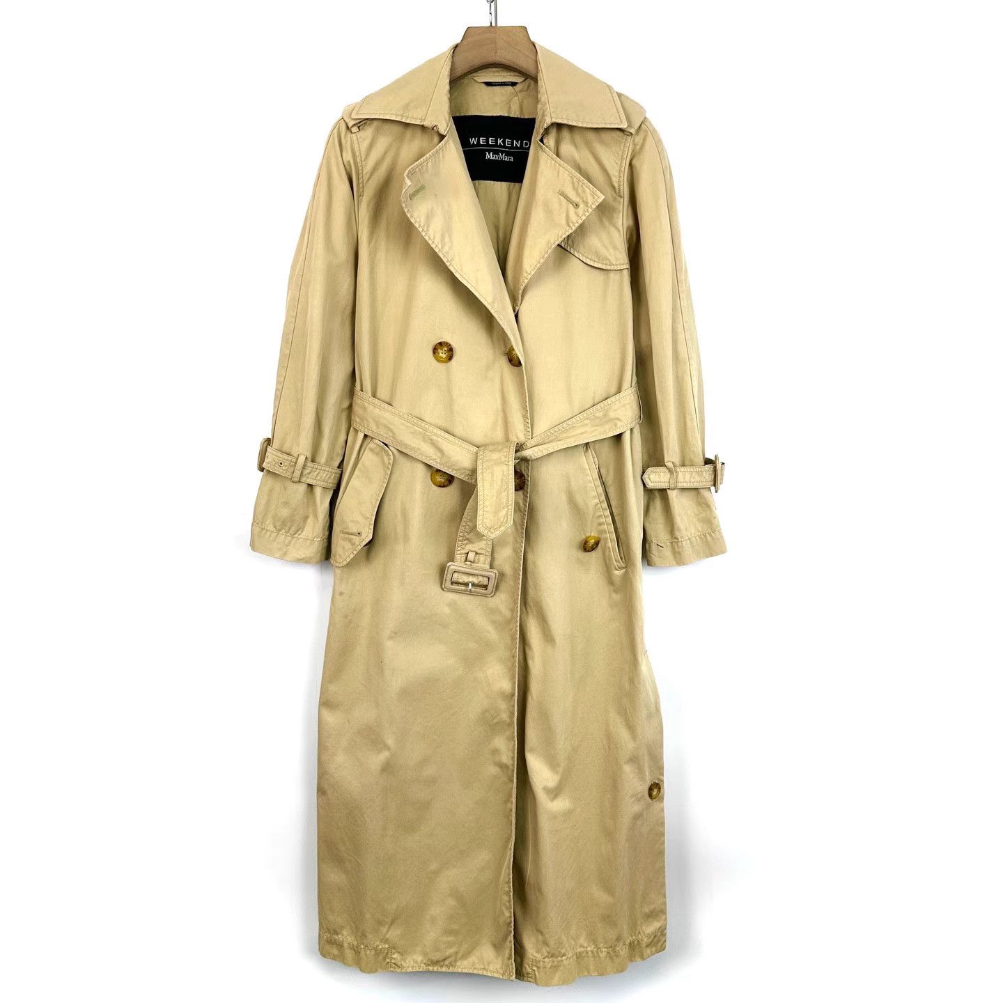Max Mara MaxMara WEEKEND Brown Single-Breasted Long Trench Coat K12 Size XXS / US 00 / IT 34 - 1 Thumbnail