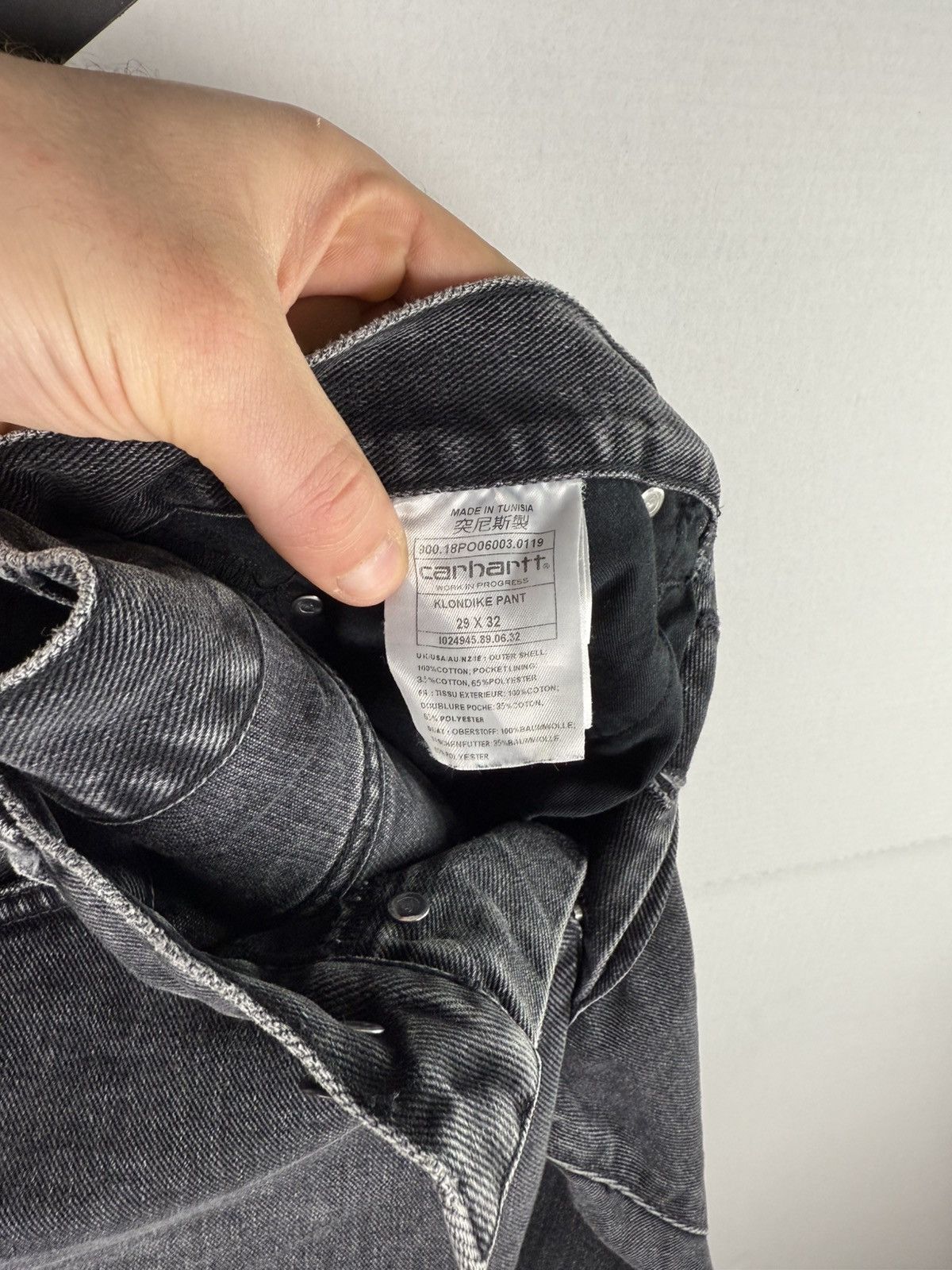 Carhartt Wip Carhartt WIP Klondike Jeans Black Faded Denim Size US 29 - 5 Thumbnail