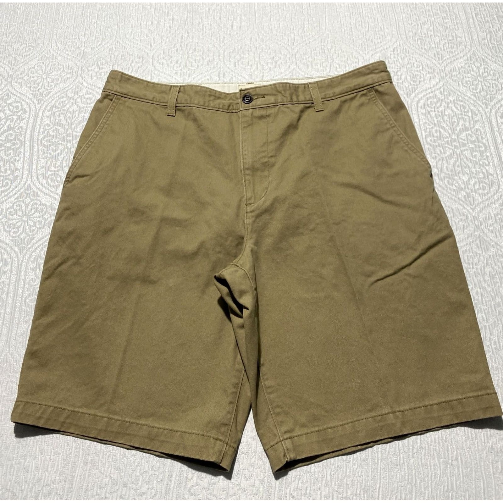 Dockers DOCKERS Shorts Mens 36 Brown Khaki Chino Flat Front Canvas Casual Pockets Voyage 90s Mens Size US 36 / EU 52 - 2 Thumbnail