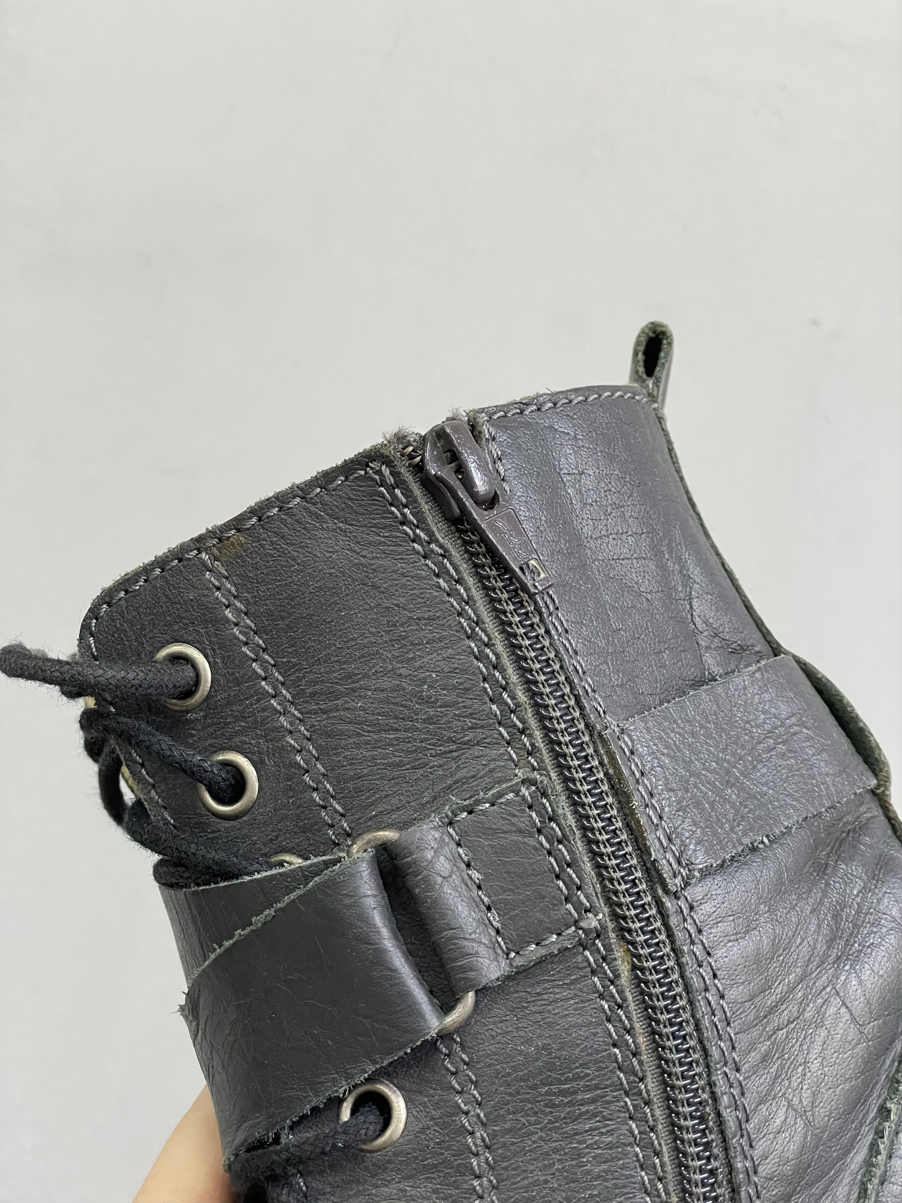 A.S.98 Leather moto ankle Belted Guidi style boots hype retro Size US 7 / IT 37 - 3 Thumbnail