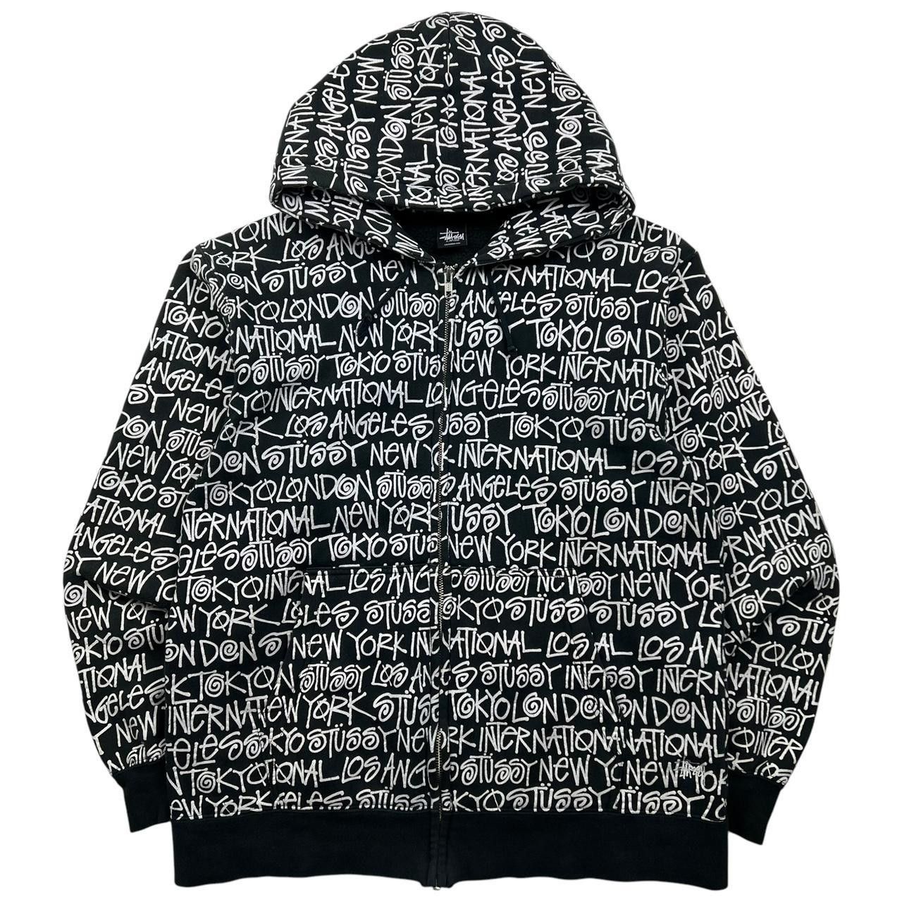 Stussy Vintage Stussy World Tour City Text Zip Up Hoodie - Large Size US L / EU 52-54 / 3 - 1 Thumbnail