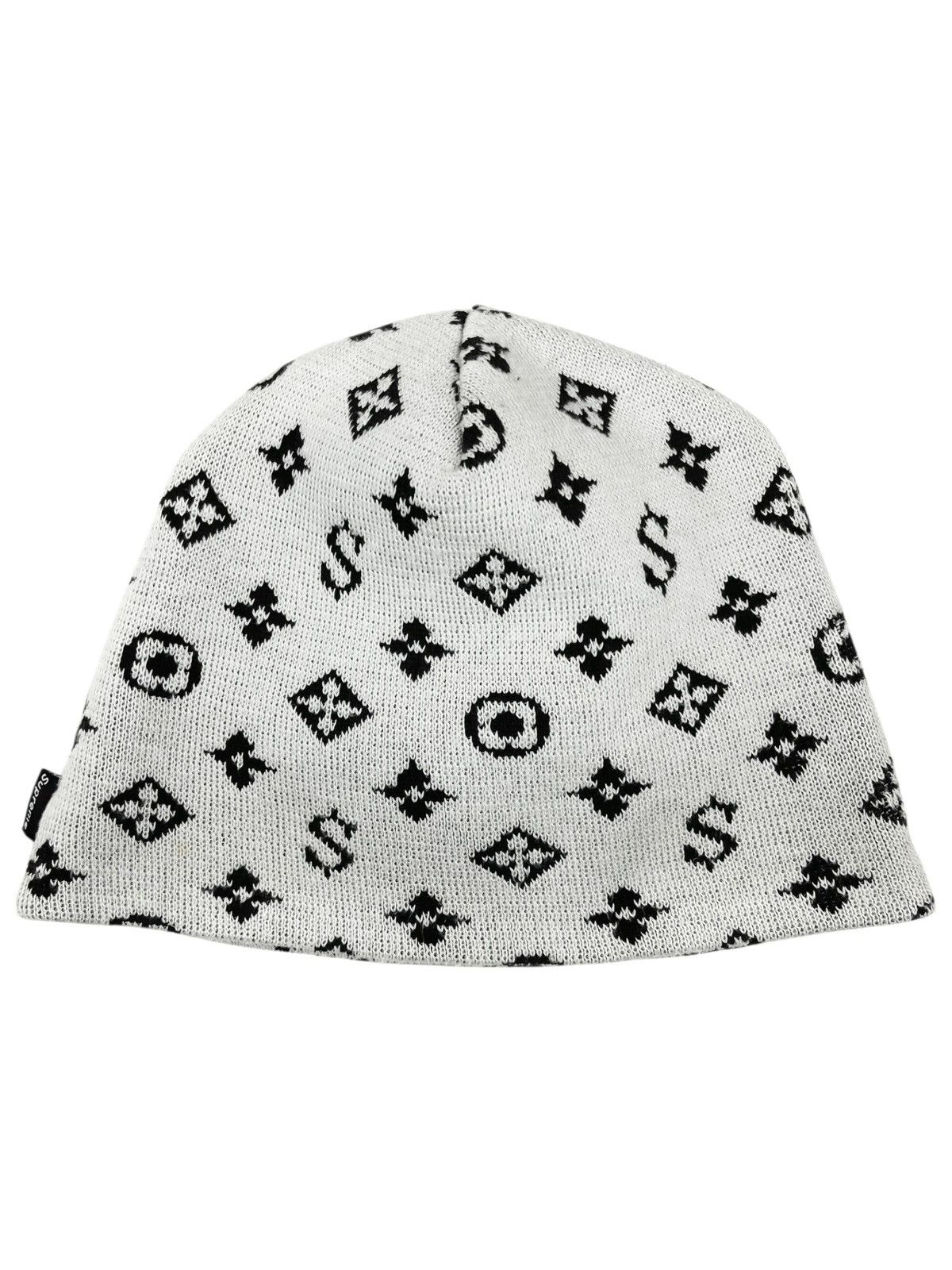 Supreme SS00 Supreme Louis Vuitton Rip LV Monogram Logo Beanie Size ONE SIZE - 2 Thumbnail