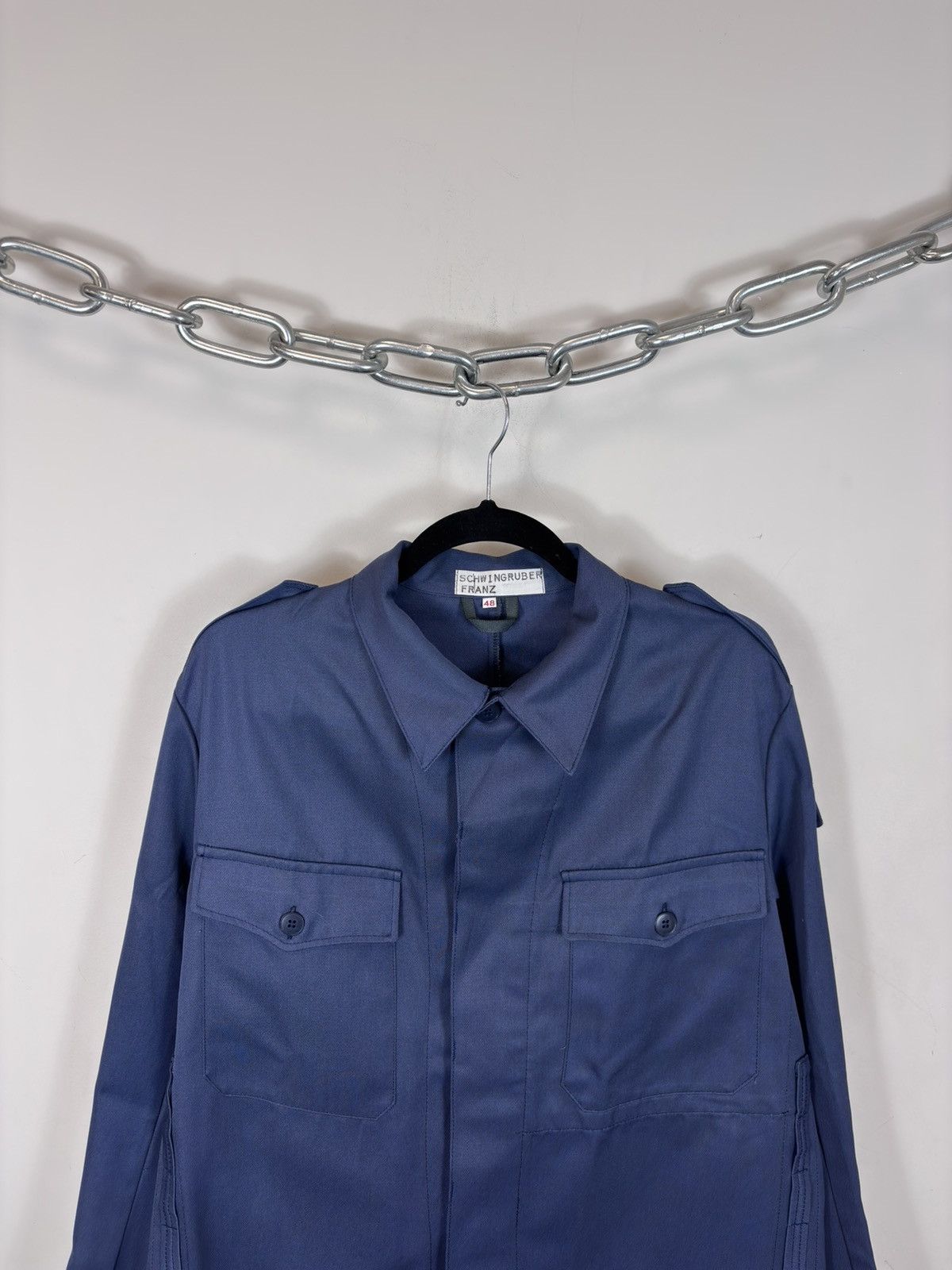 Other Vintage German Workwear Blue Utility Jacket Chore Coat Size US M / EU 48-50 / 2 - 2 Thumbnail
