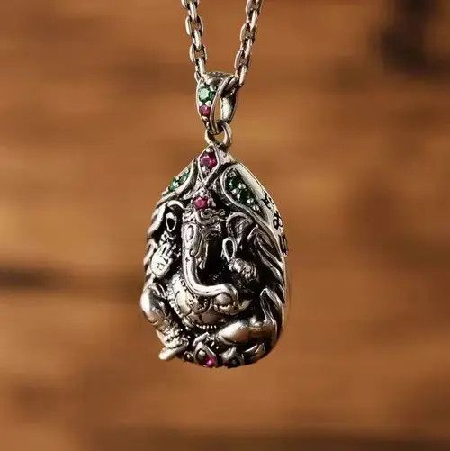 Japanese Brand S925 silver Thai Buddha lotus trunk God of wealth Size ONE SIZE - 2 Thumbnail