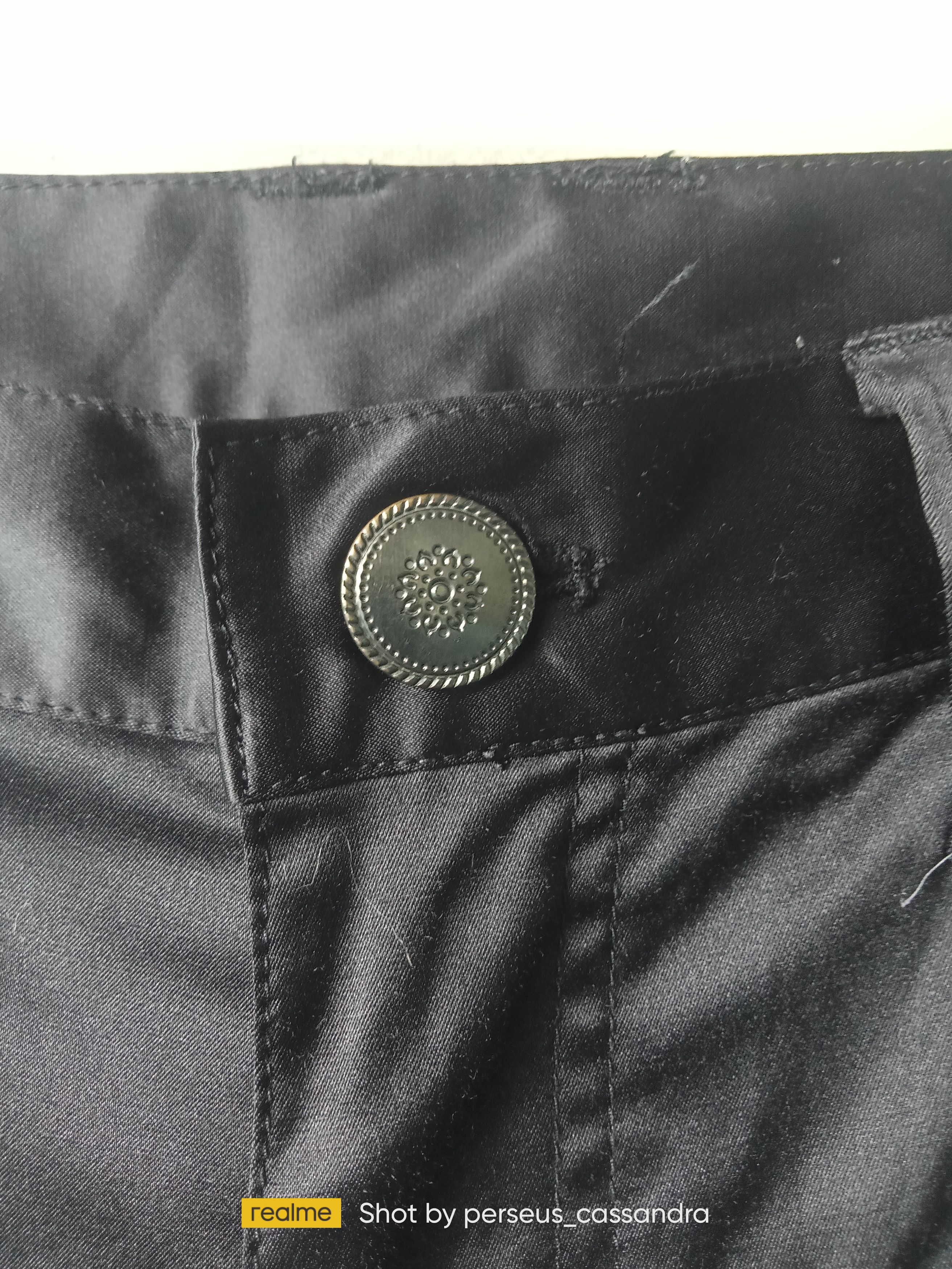 Japanese Brand Saucy Cool Stacked Black Stretch Cargo Pants Size US 30 / EU 46 - 4 Thumbnail