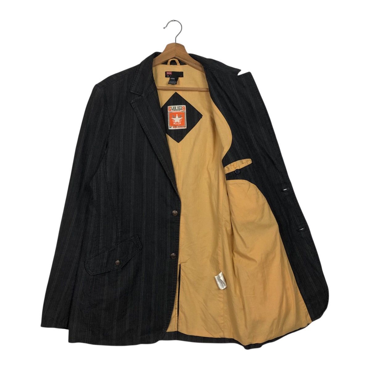 Diesel DIESEL Pinstripe Blazer L — Workwear Tailored Cotton Jacket Size US L / EU 52-54 / 3 - 12 Thumbnail