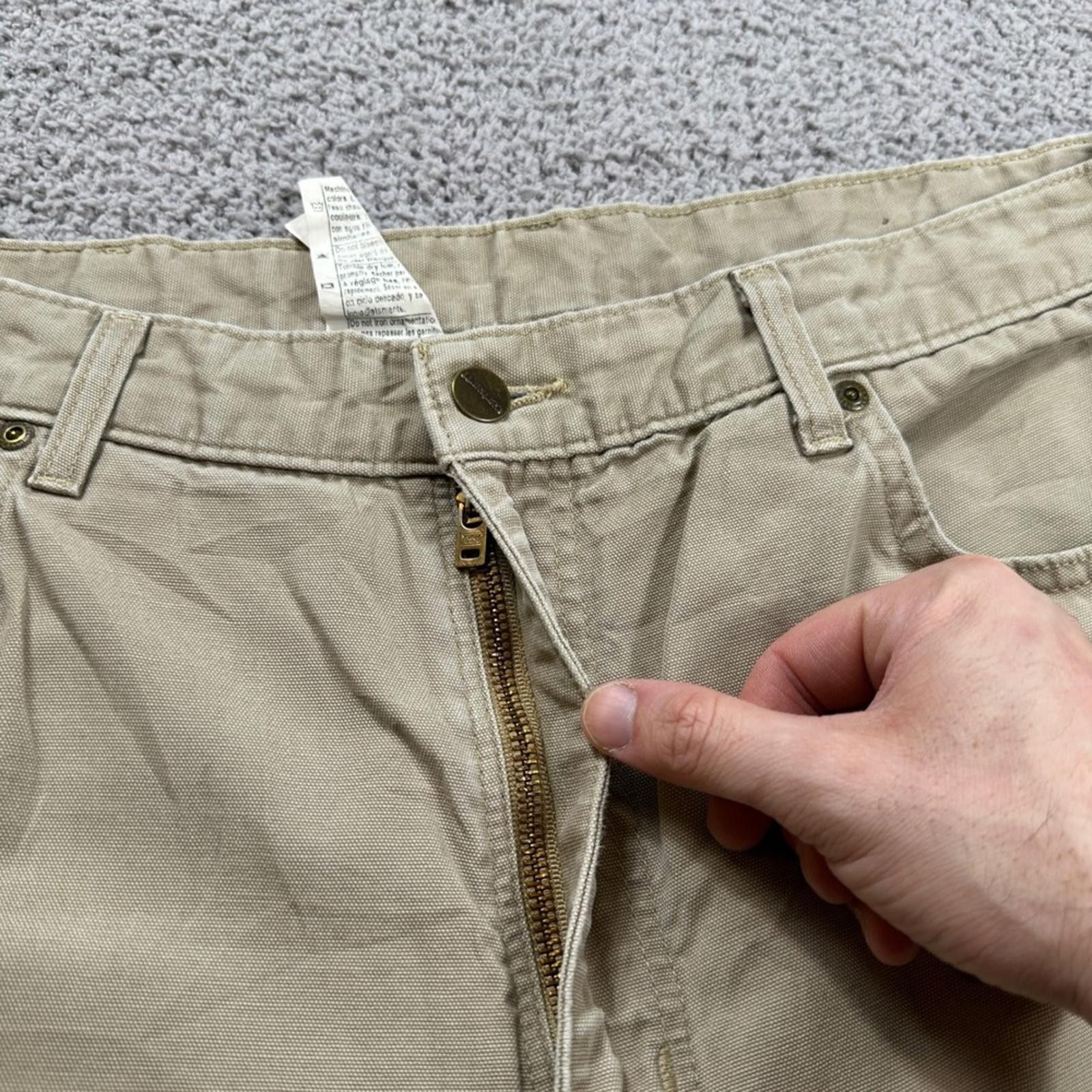 Carhartt Carhartt B159 Loose Fit Canvas Work Pants Men's 38x30 Khaki Size US 38 / EU 54 - 7 Thumbnail