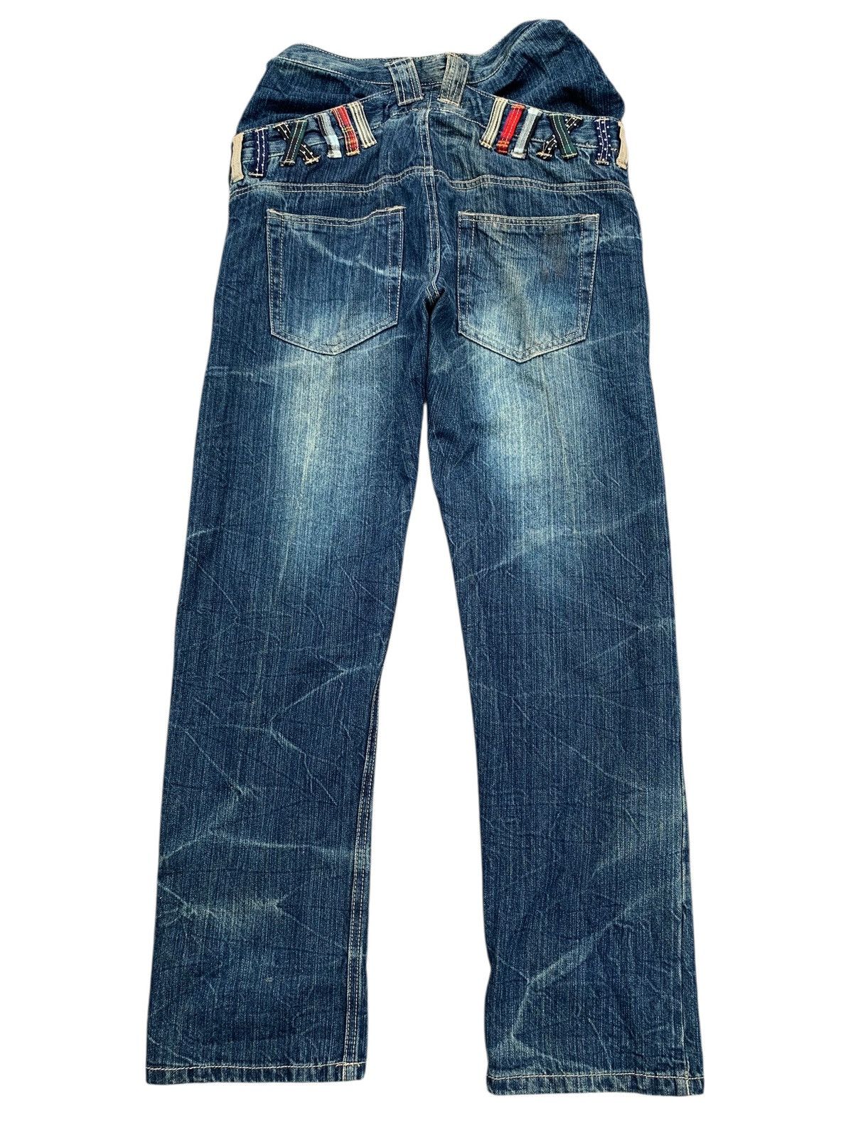 Le Grande Bleu (L.G.B.) DOUBLE WAIST UNBRAND PUNK STYLE RUSTY DISTRESSSED DENIM Size US 29 - 3 Thumbnail