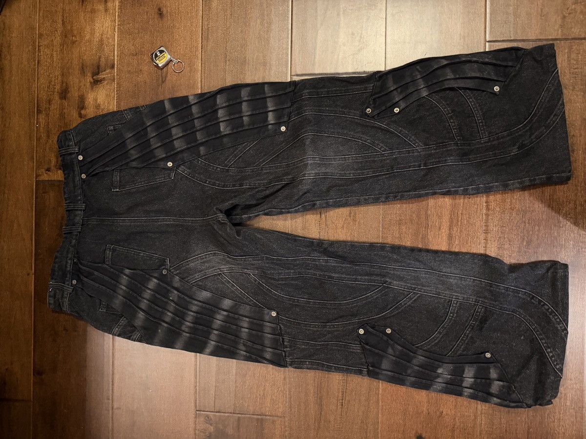 Bad Son Bad Son: CIRCUIT LAYERED DENIM PANTS Size US 32 / EU 48 - 3 Thumbnail