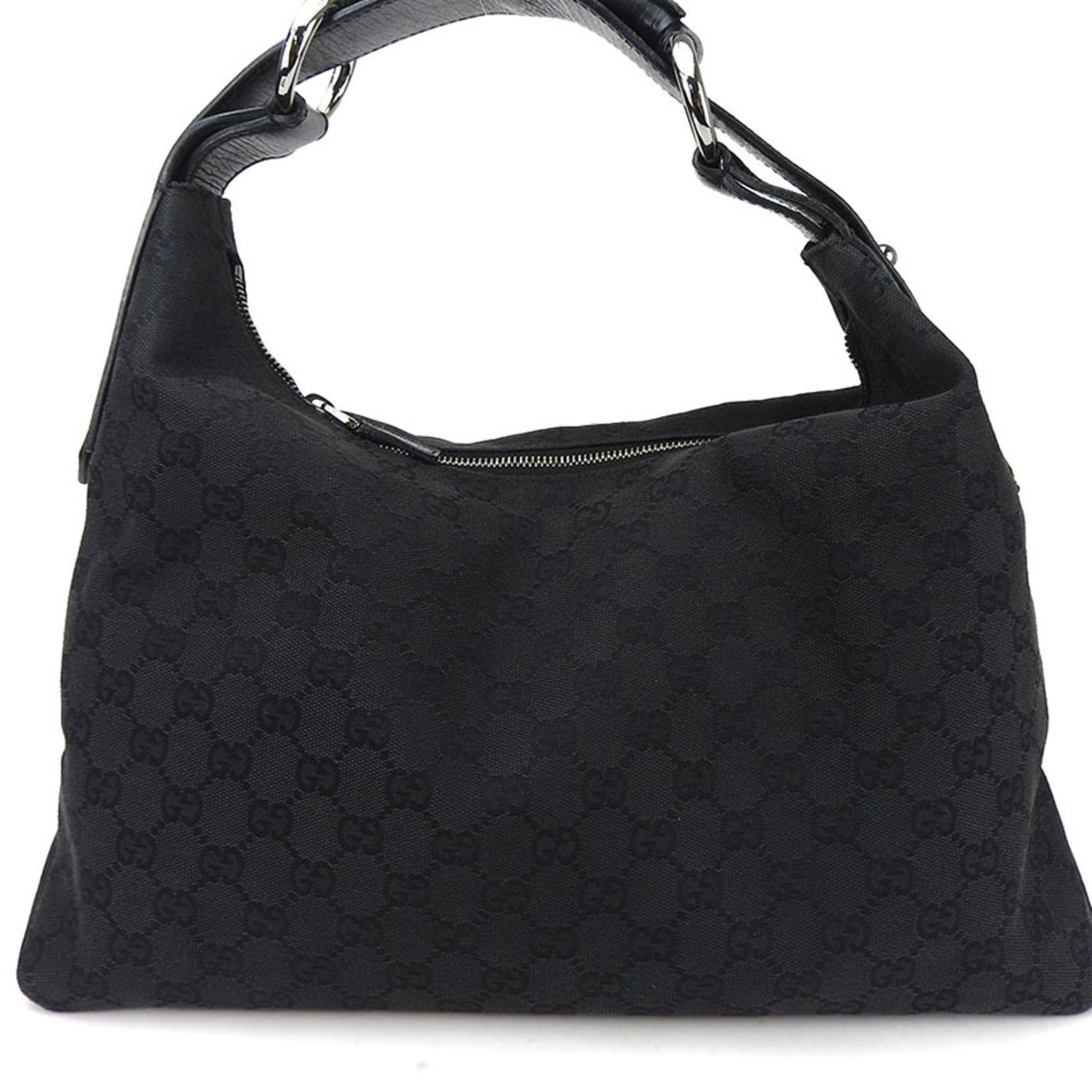 image of Gucci One Shoulder Bag 115867 GG Canvas Leather Black Ladies Gucci, Women's