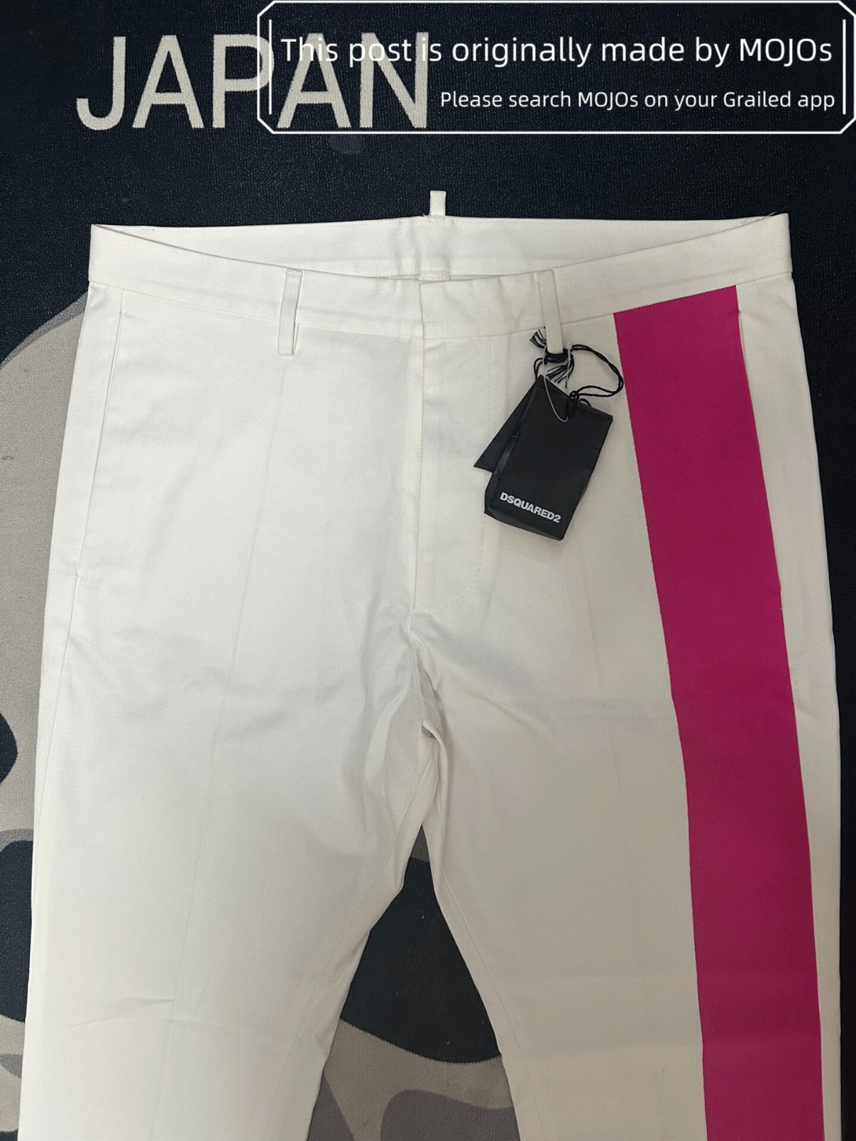 Dsquared2 Sz 48 Dsquared2 Pink Stripe White Pants mojos144019 Size US 32 / EU 48 - 2 Thumbnail