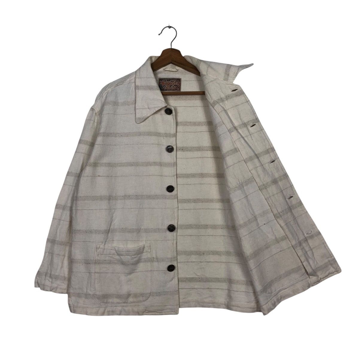 45rpm 📌Vintage Chore Jacket Button Striped Design Milagosta India Size US M / EU 48-50 / 2 - 12 Thumbnail