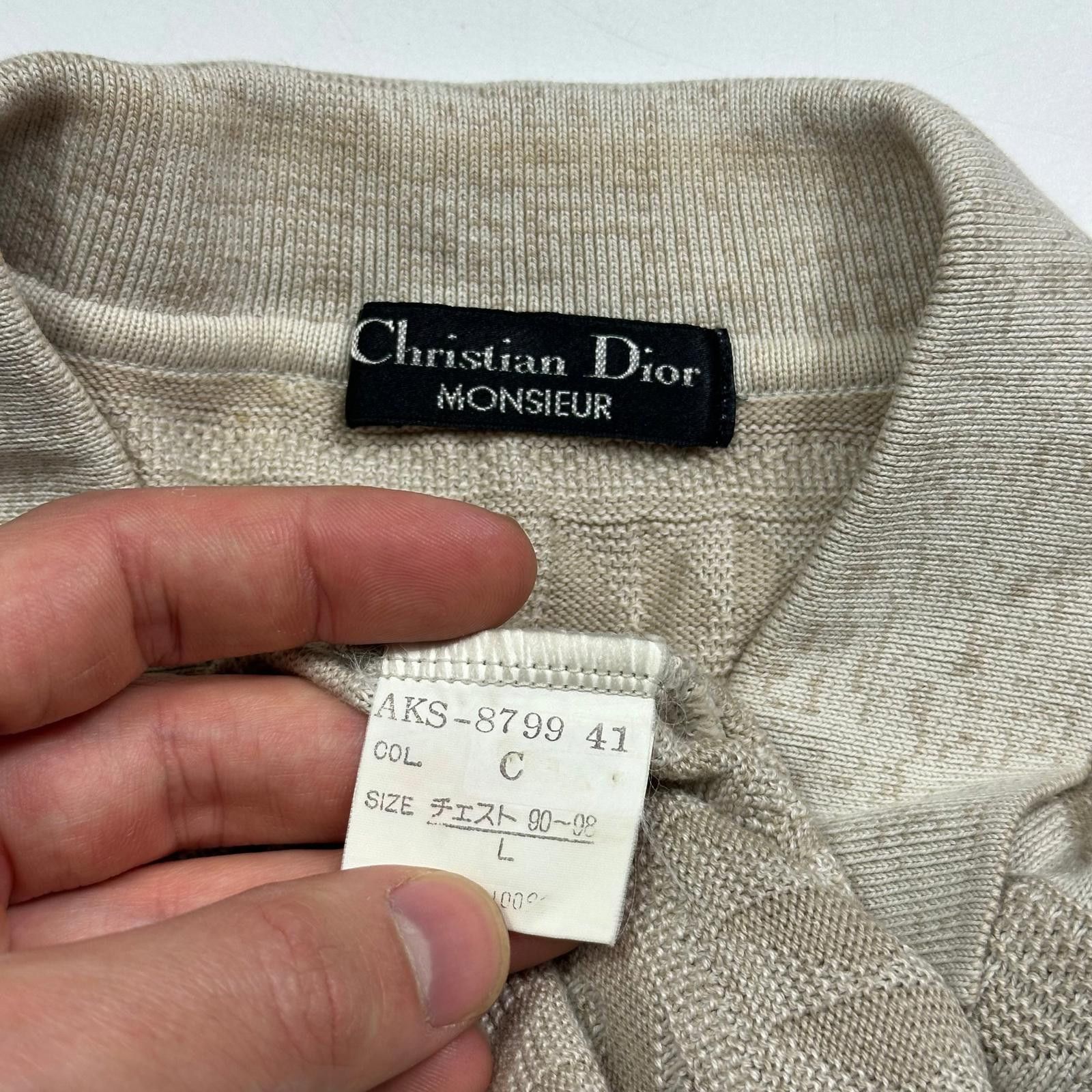 Dior Christian Dior Monsieur 80’s 3D Textured Aztec Knit - L Size US L / EU 52-54 / 3 - 4 Thumbnail