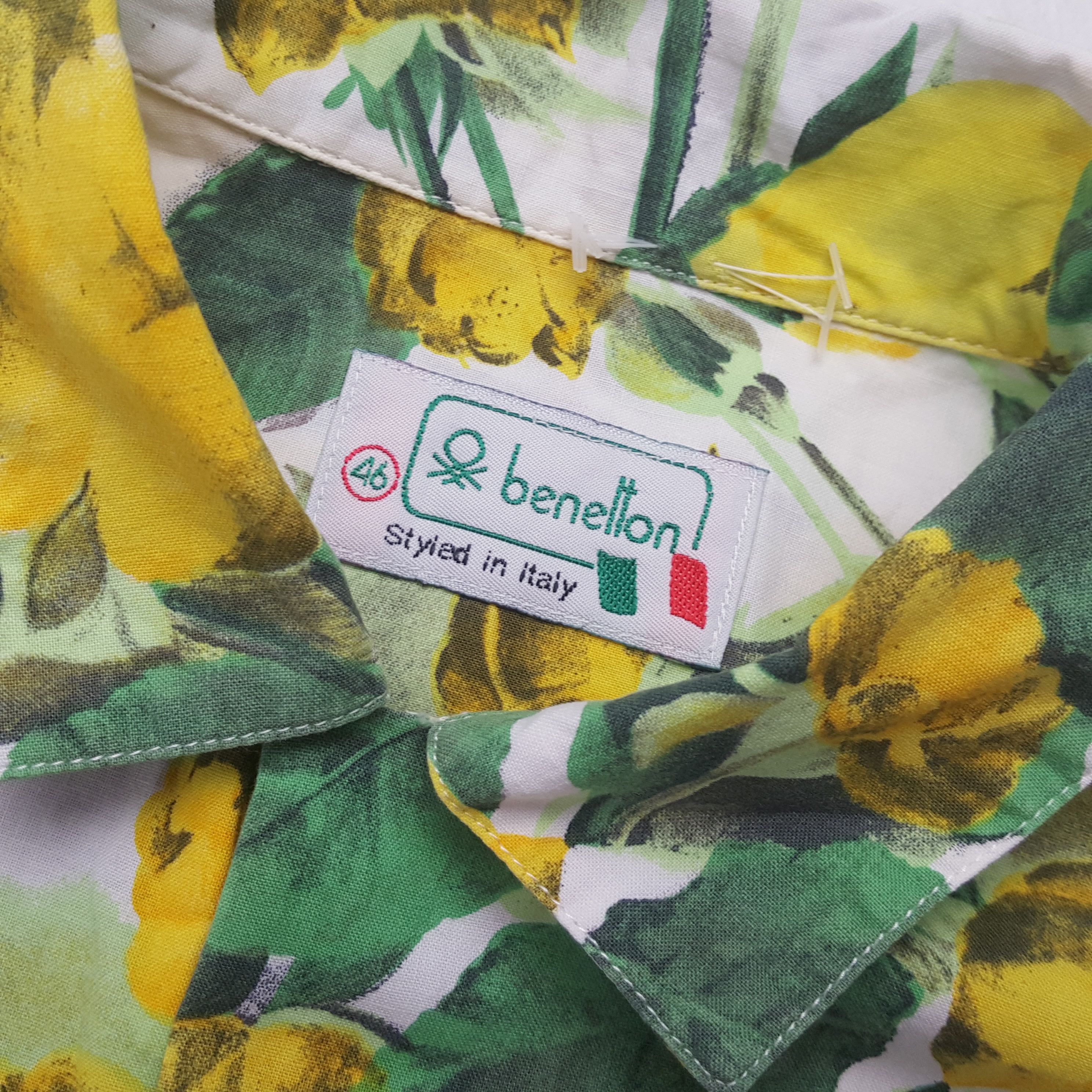 Benetton Benetton Floral Flowers Design Shirt RR7 Size US L / EU 52-54 / 3 - 4 Thumbnail