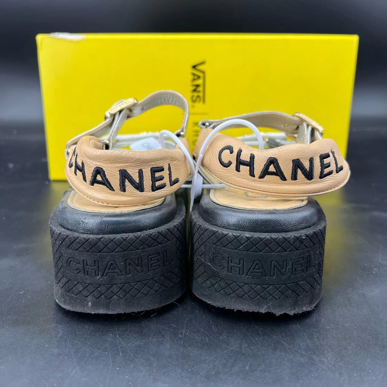 Chanel Chanel 22S Velcro Colorblocked Platform Sandals 36.5 Size US 5.5 / IT 35.5 - 5 Thumbnail