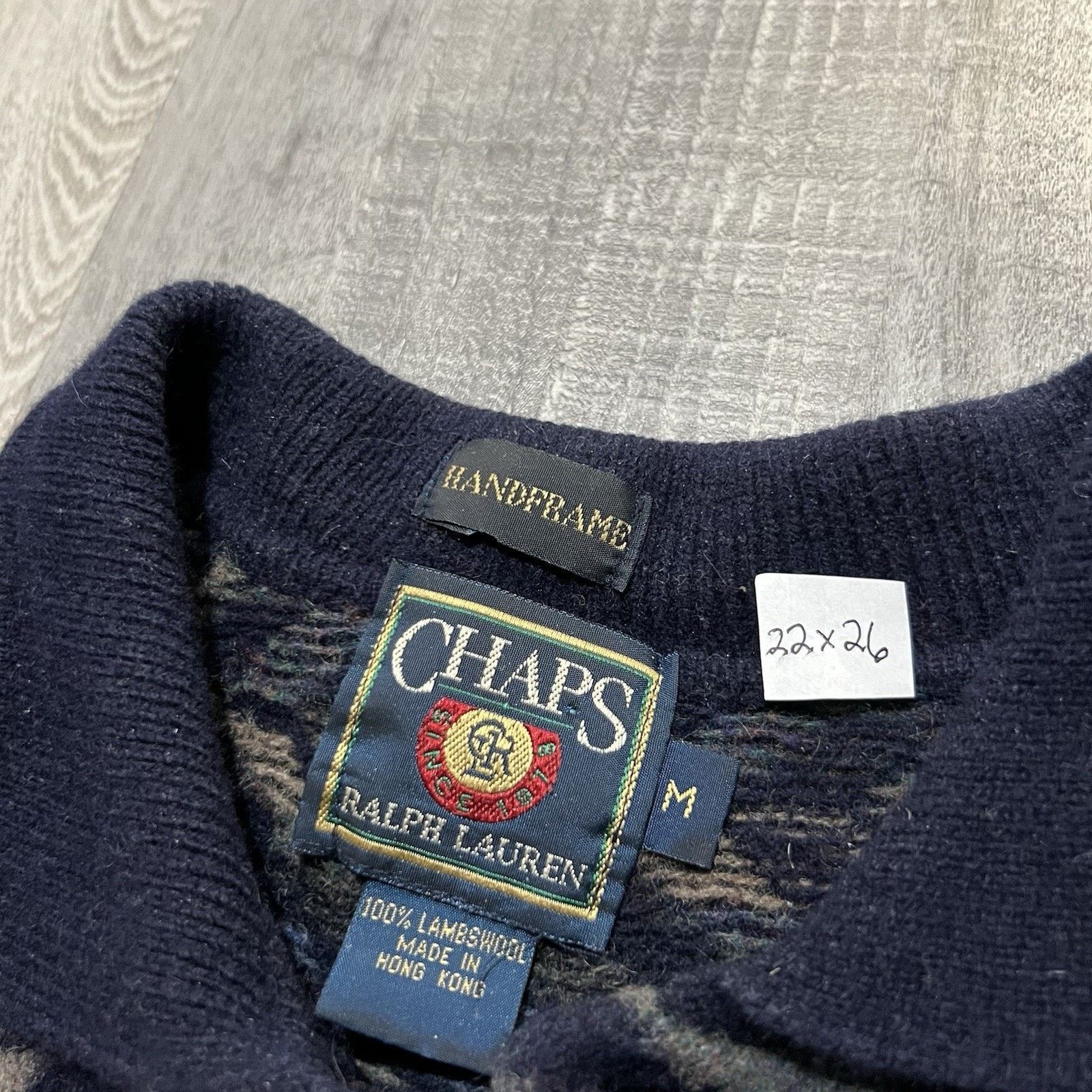 Chaps Ralph Lauren VTG Chaps Ralph Lauren Handframe Geometric Lambswool Sweater Size US M / EU 48-50 / 2 - 4 Thumbnail