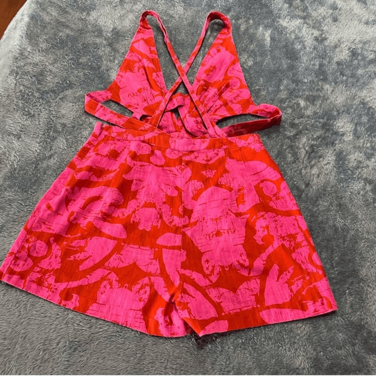 Free People Free People Pink and Red Jumpsuit Size 34" / US 12 / IT 48 - 3 Thumbnail