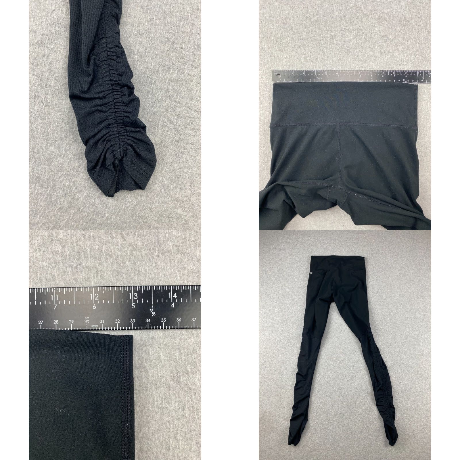 Fabletics Fabletics Legging Small Women Black High Waisted Seamless Ruched Stretch Gym 7/8 Size 28" / US 6 / IT 42 - 8 Thumbnail