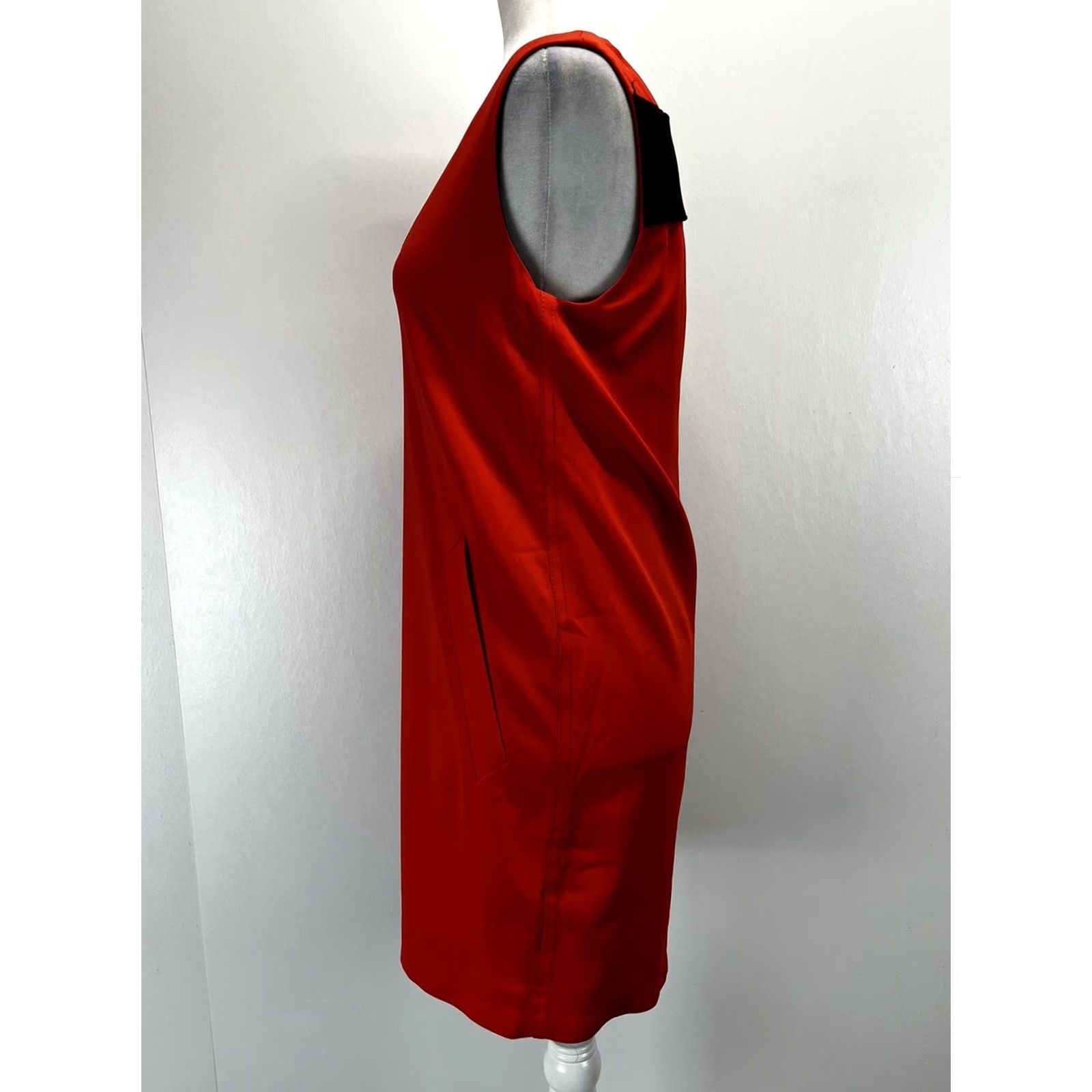 Rag & Bone Rag & Bone Mini Dress Womens 4 Orange Sleeveless Pockets Shift V-Neck Party/Cocktail Size S / US 4 / IT 40 - 2 Thumbnail