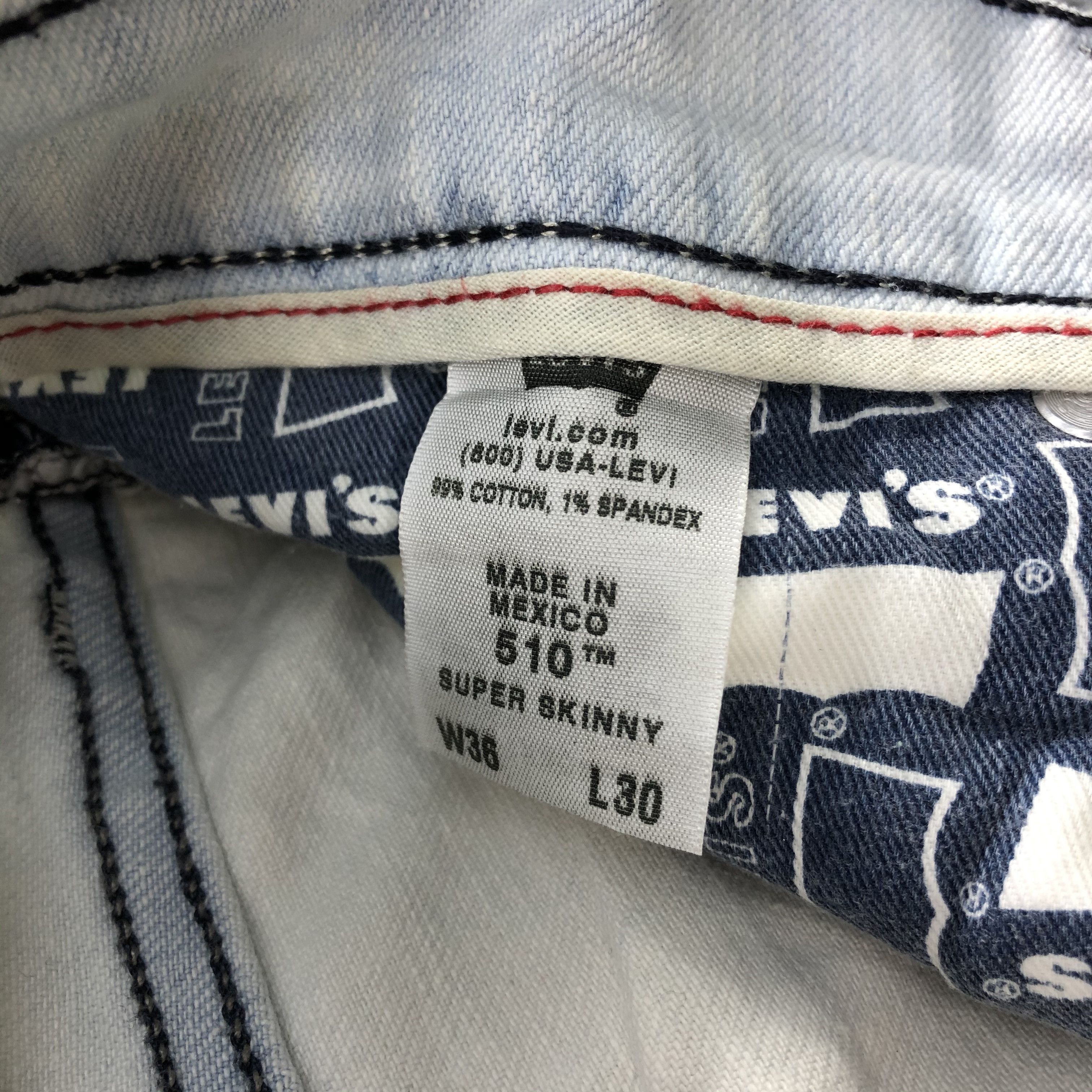 Levi's Vintage Levis 510 Jeans Skinny Denim KJ478 Size US 36 / EU 52 - 9 Thumbnail