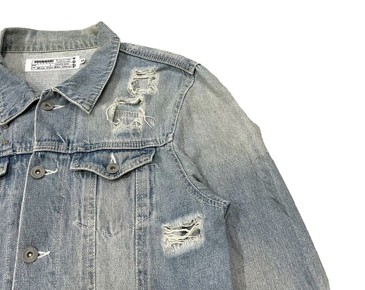 Le Grande Bleu (L.G.B.) Vintage Legenda Made Punk Distressed Denim Jacket Size US M / EU 48-50 / 2 - 2 Thumbnail