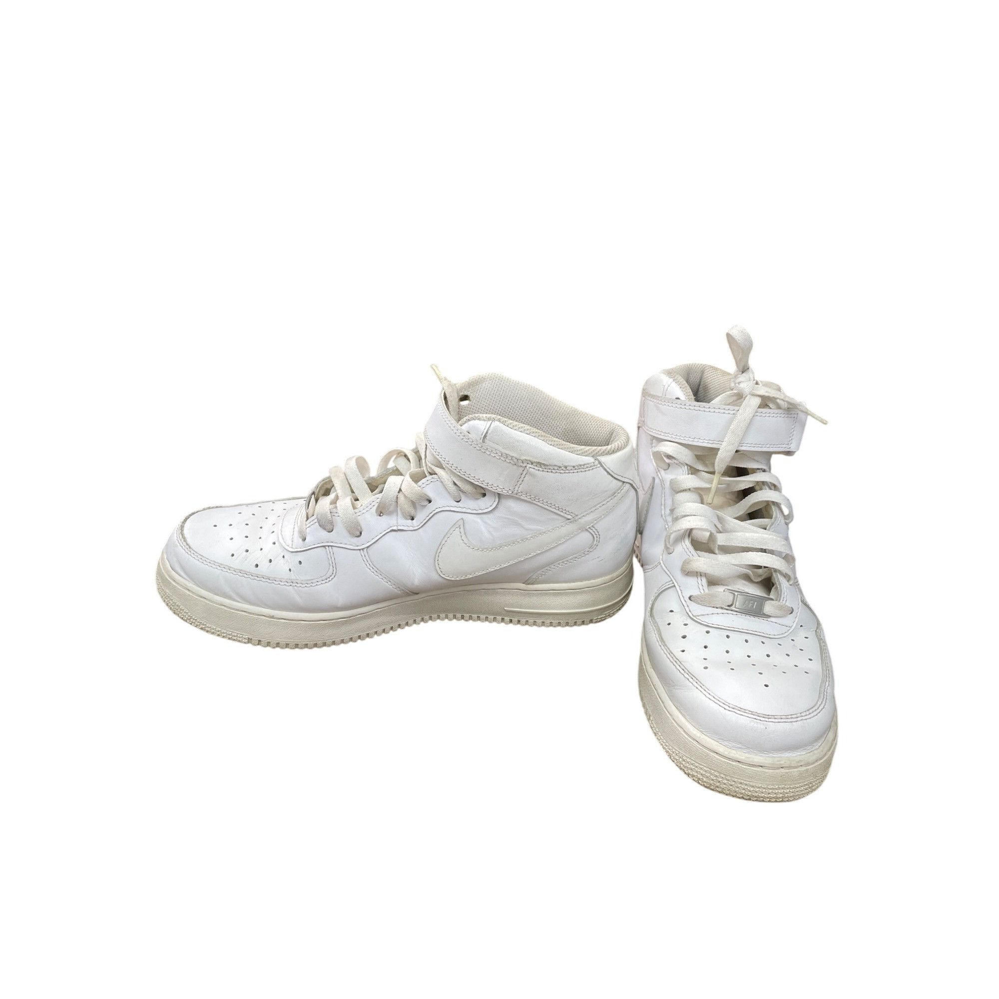 Nike Nike Air Force 1 mens vintage triple white Mid sneakers Size Size US 10.5 / EU 43-44 - 2 Thumbnail