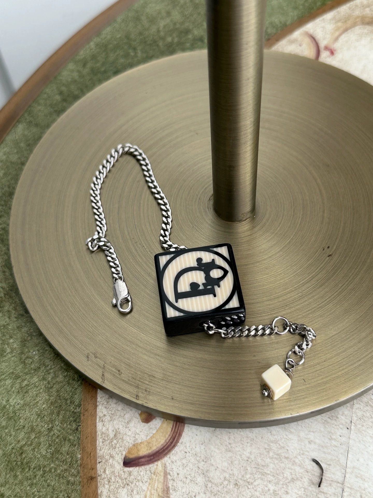 Dior Dior Vintage Black White Acrylic Block Bracelet (N) Size ONE SIZE - 1 Thumbnail