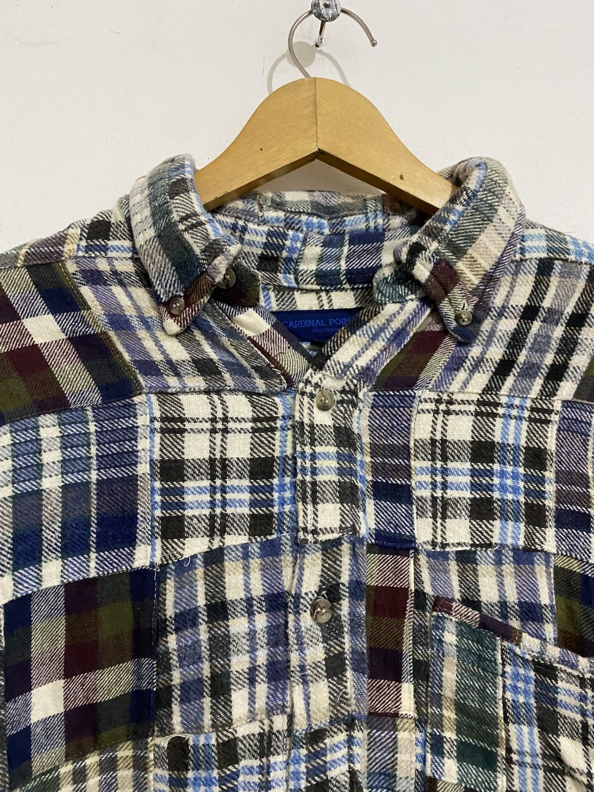 If Six Was Nine × Japanese Brand × Le Grande Bleu (L.G.B.) Cardinal flannel japanese patchwork kmrii styled Size US L / EU 52-54 / 3 - 3 Thumbnail