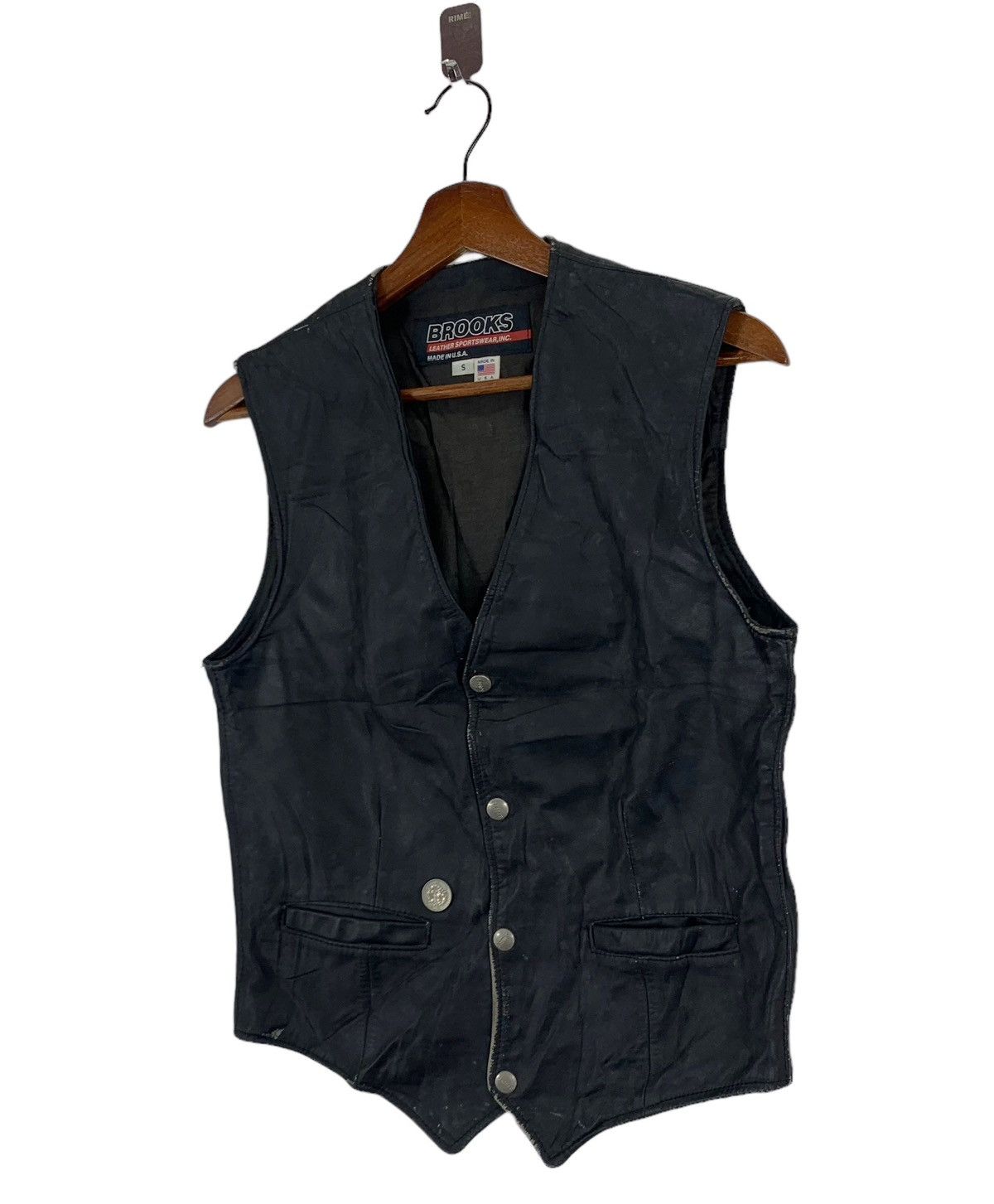 Brooks 🔥🔥VINTAGE BROOKS SPORTSWEAR LEATHER VEST JACKET Size US M / EU 48-50 / 2 - 2 Thumbnail