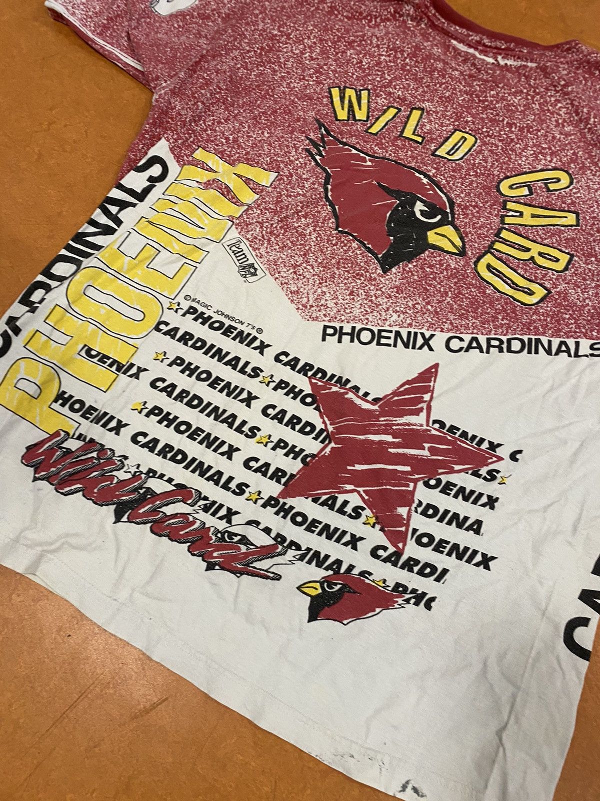 NBA × Vintage Vintage PHOENIX CARDINALS Magic Johnson T Shirt All Over NBA Size US XL / EU 56 / 4 - 6 Thumbnail