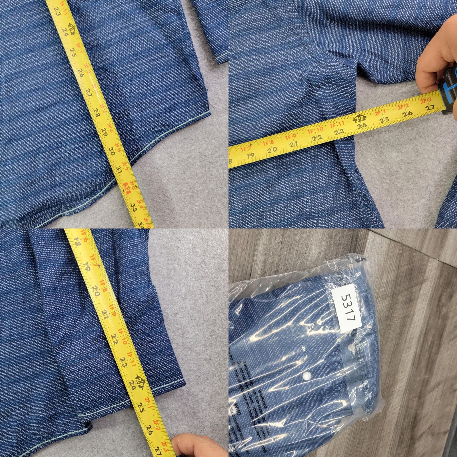 Vintage VINTAGE Panhandle Rough Stock Shirt Mens Large Blue Striped Long Sleeve Snap Western Size US L / EU 52-54 / 3 - 8 Thumbnail