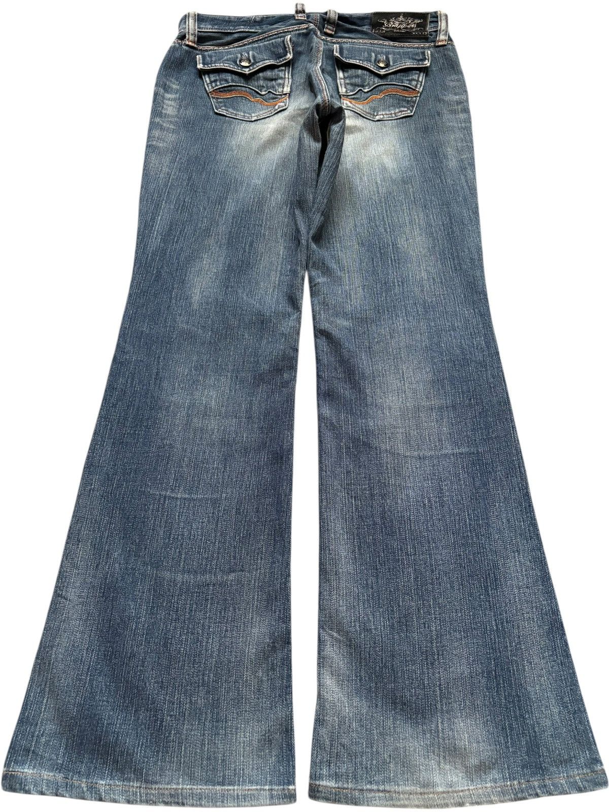 Japanese Brand Vintage Japanese Brand Faded Wash Studded Flare Jeans Size US 31 - 2 Thumbnail