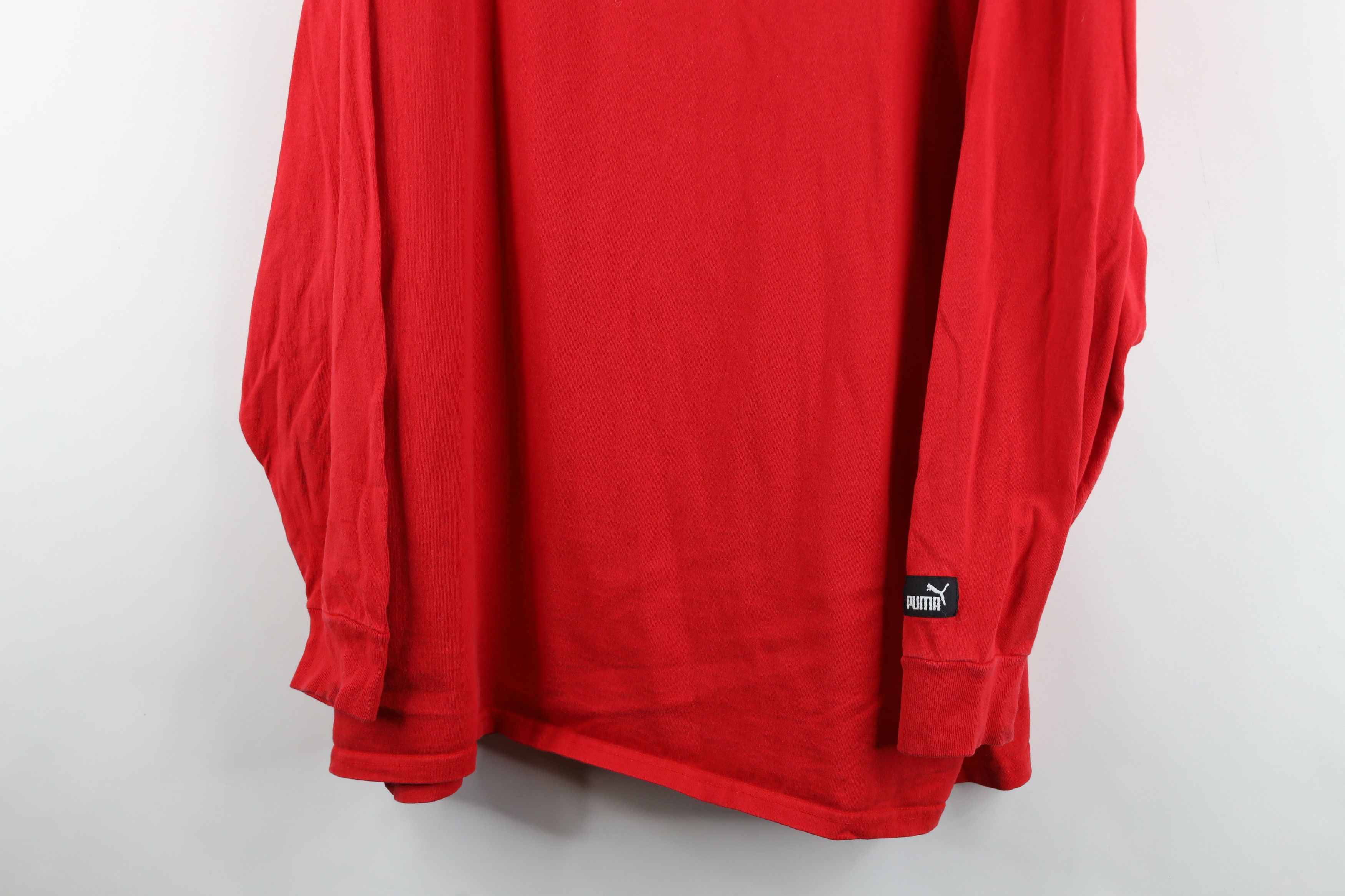 Puma Vintage 90s Puma Red Wings Hockey Mock Neck T-Shirt Red Size US XXL / EU 58 / 5 - 3 Thumbnail